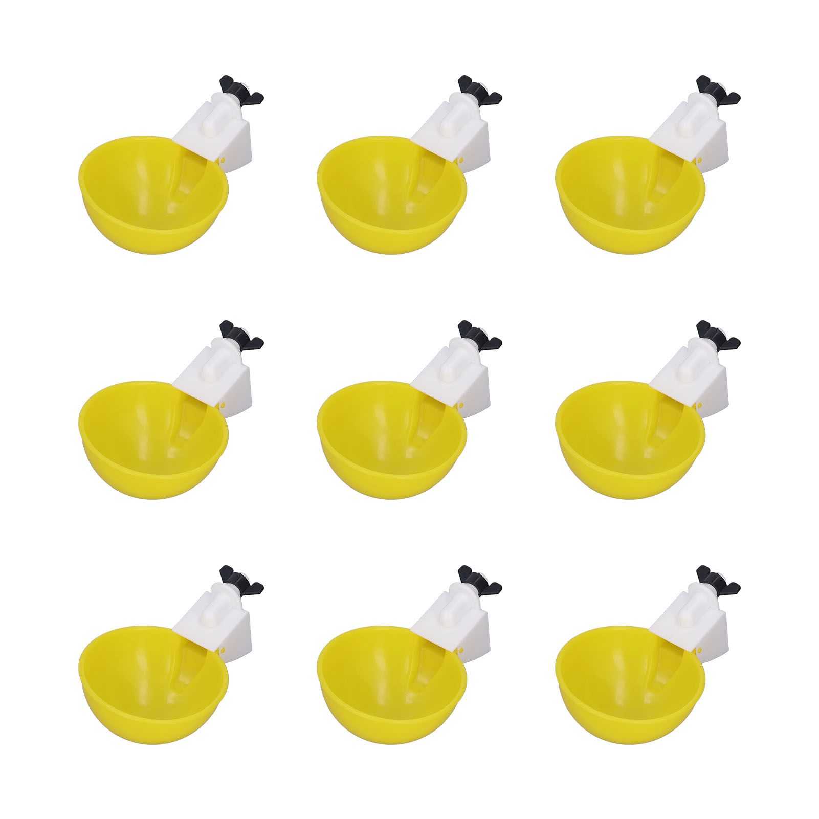 9pcs Chicken Water Cups Yellow Poultry Automatic Drinking Bowl Water Cups view 6