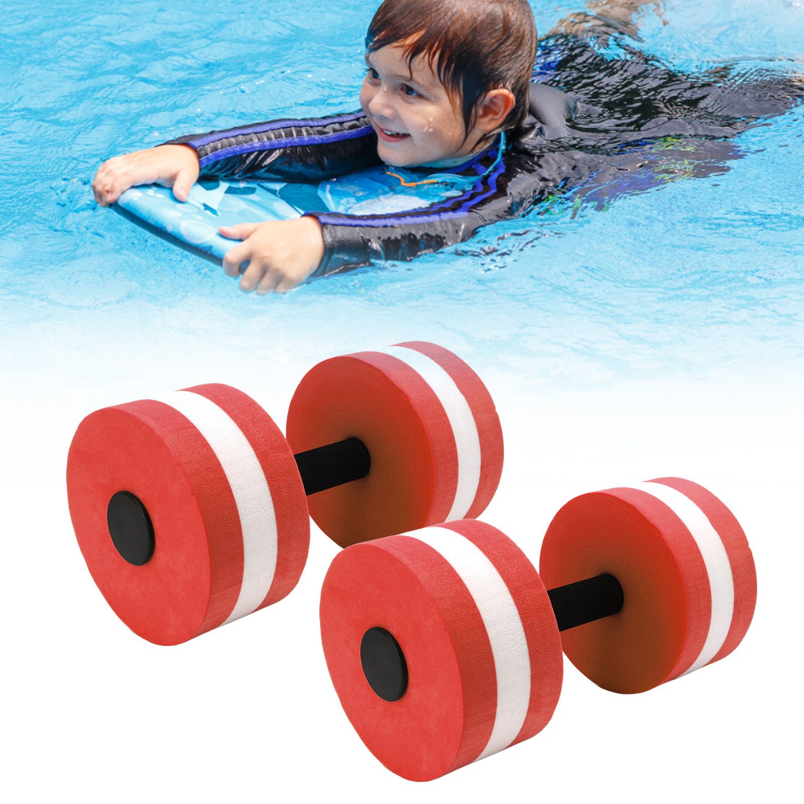 2 PCS EVA Water Floating Dumbbell Yoga Exercise Water Foam Dumbbell Fitness view 11