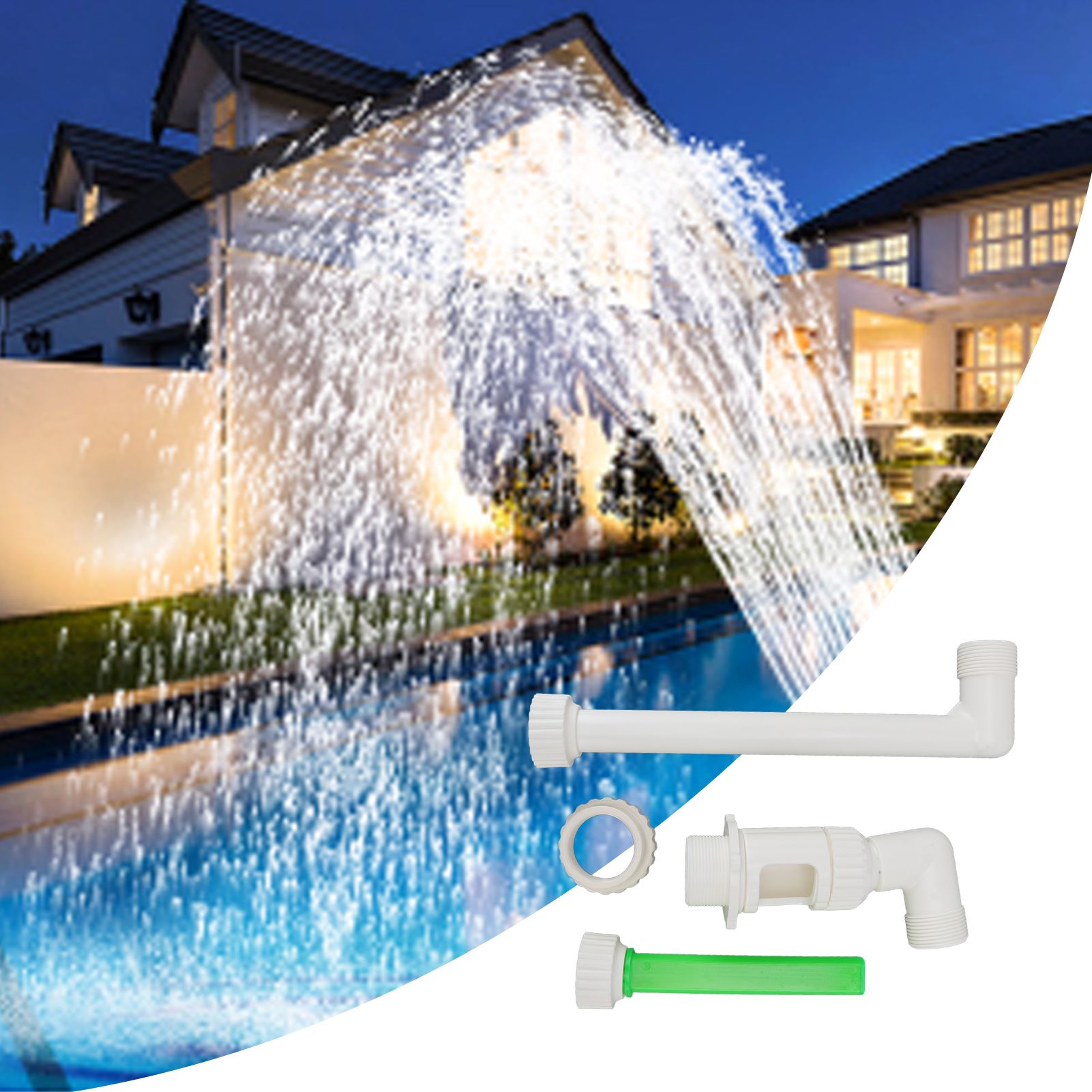 Swimming Pool Fountain Fluorescent Water Cooler Sprinkler Direction Adjustable view 11