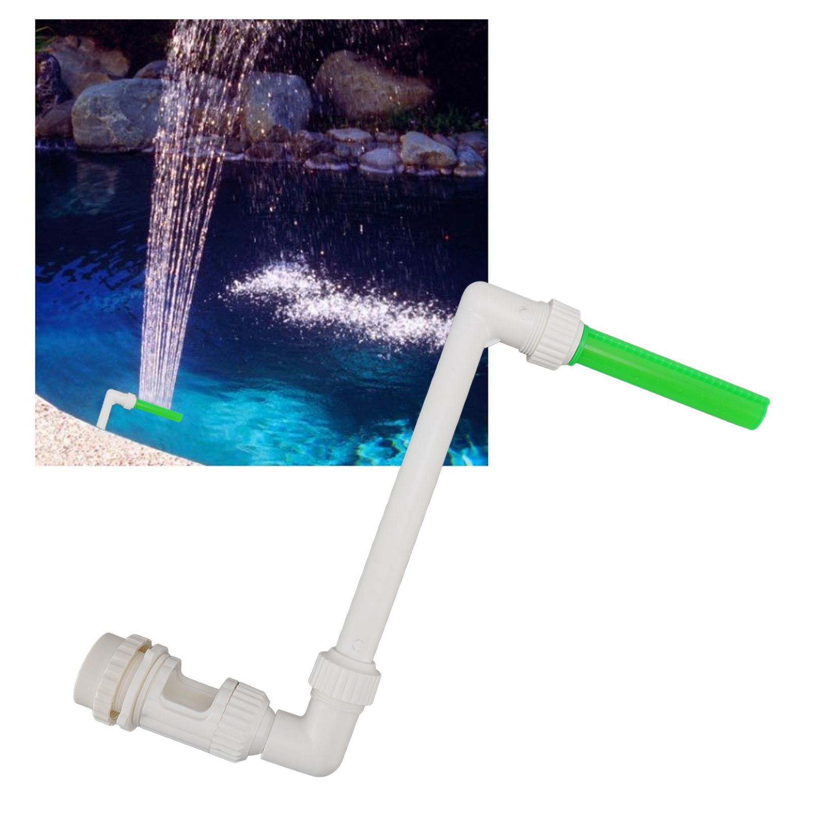 Swimming Pool Fountain Fluorescent Water Cooler Sprinkler Direction Adjustable view 12