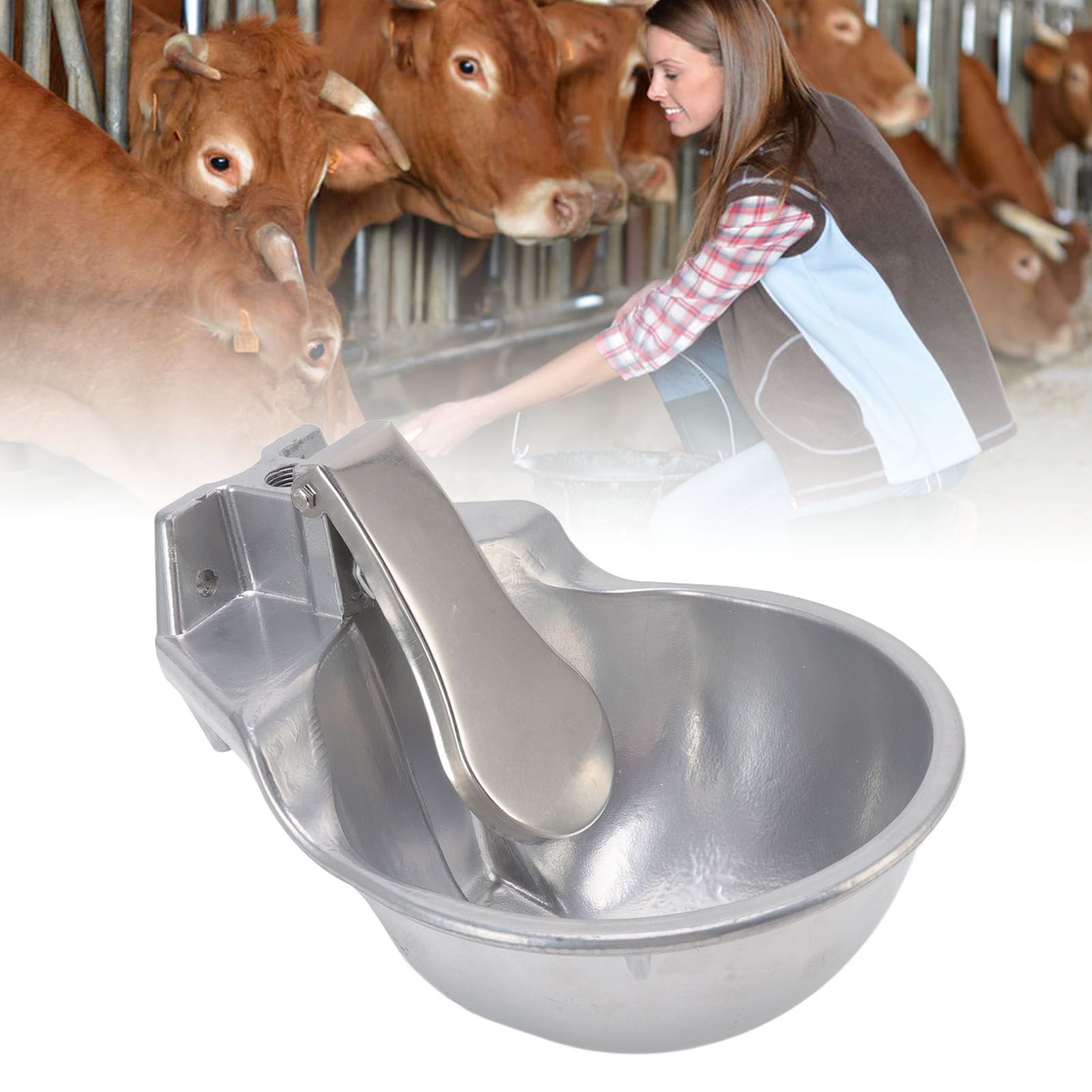 Automatic Livestock Drinking Bowl Aluminium Alloy Thickened Robust Drinking view 12