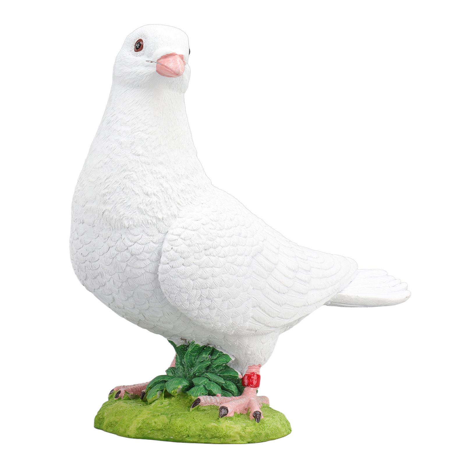 Artificial White Doves Ornament High Simulation Resin White Feather Birds — image 1