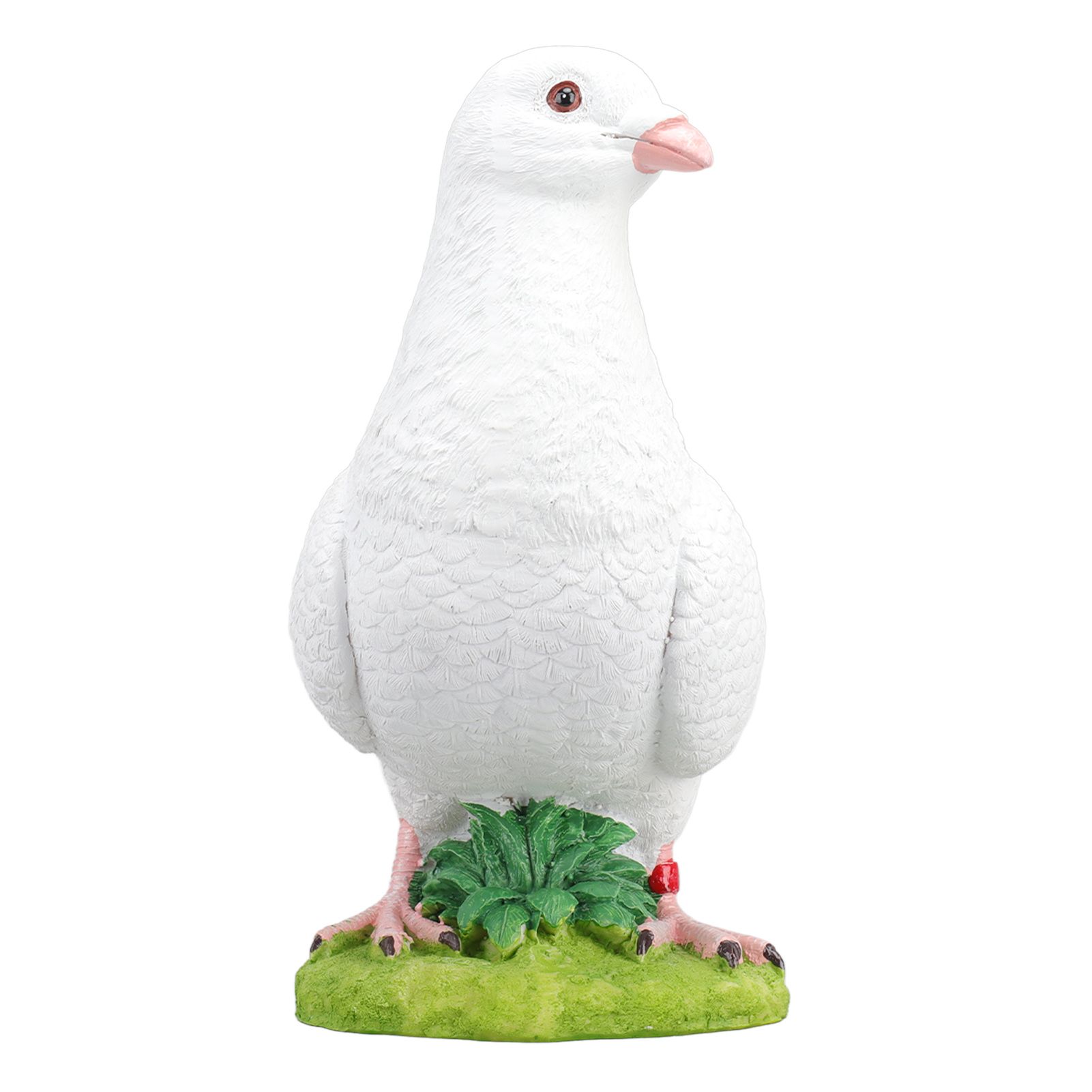 Artificial White Doves Ornament High Simulation Resin White Feather Birds view 2