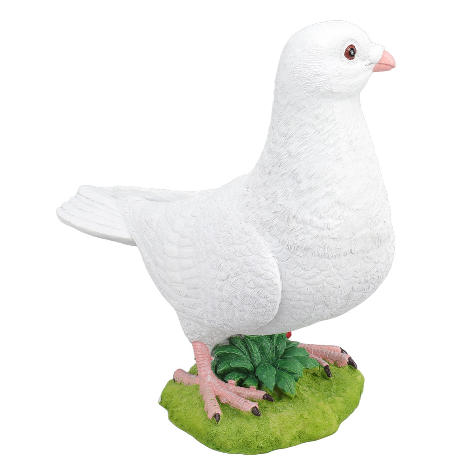Artificial White Doves Ornament High Simulation Resin White Feather Birds view 3