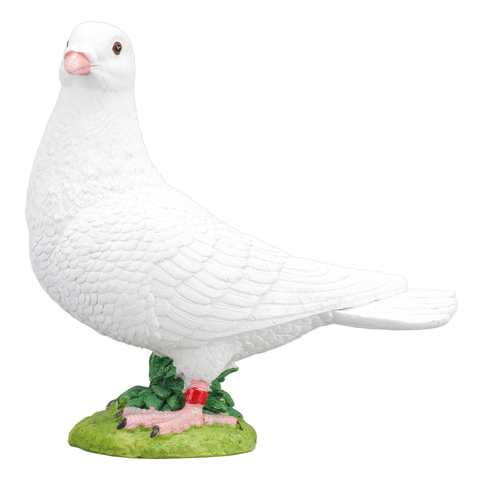 Artificial White Doves Ornament High Simulation Resin White Feather Birds view 5