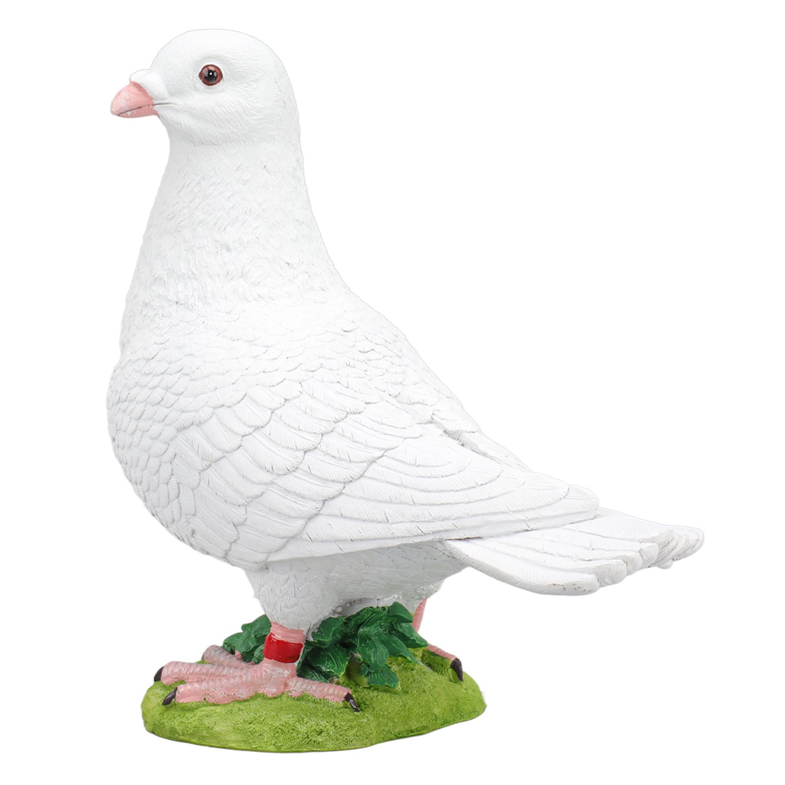 Artificial White Doves Ornament High Simulation Resin White Feather Birds view 6