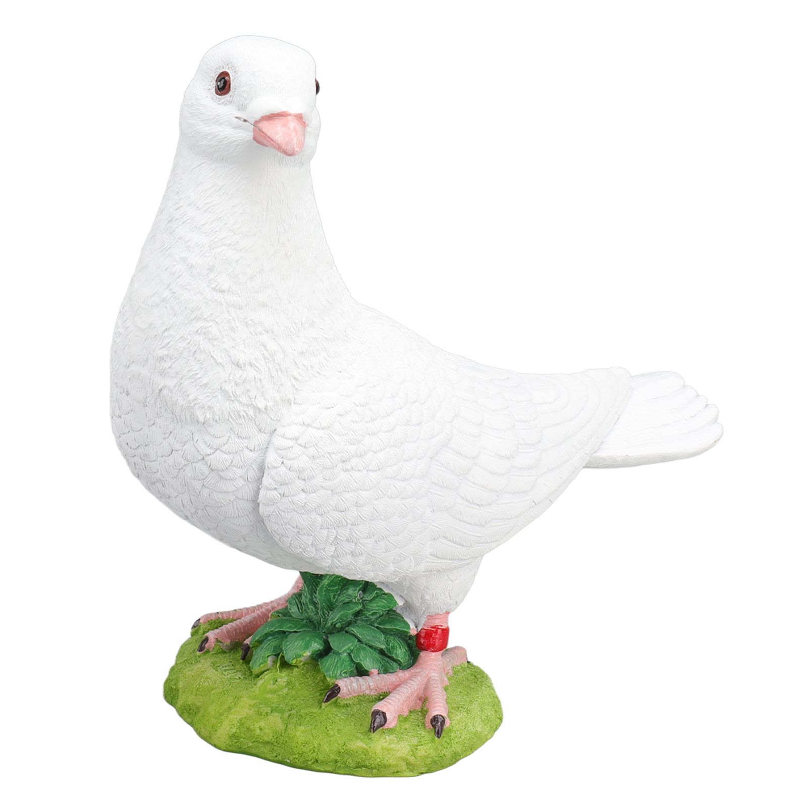 Artificial White Doves Ornament High Simulation Resin White Feather Birds view 7