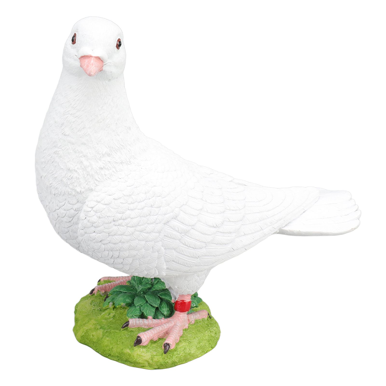 Artificial White Doves Ornament High Simulation Resin White Feather Birds view 8
