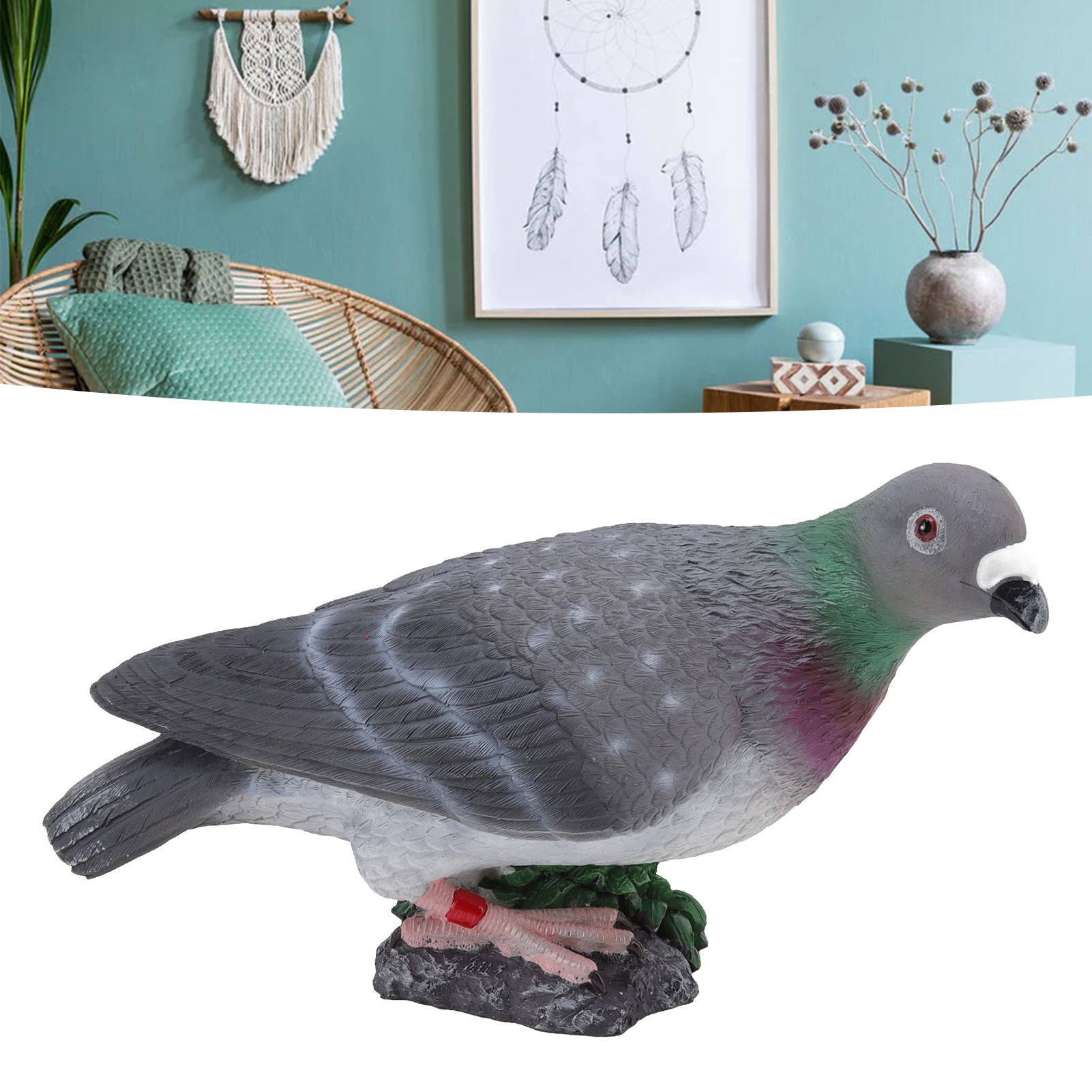 Simulation Pigeon Synthetic Resin Vivid Simulation Bird for Home Decoration view 11