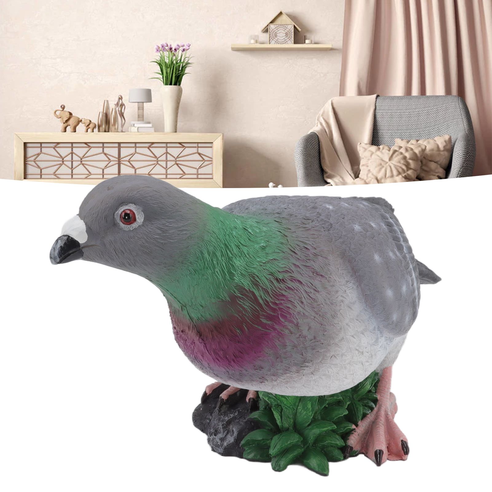 Simulation Pigeon Synthetic Resin Vivid Simulation Bird for Home Decoration view 12