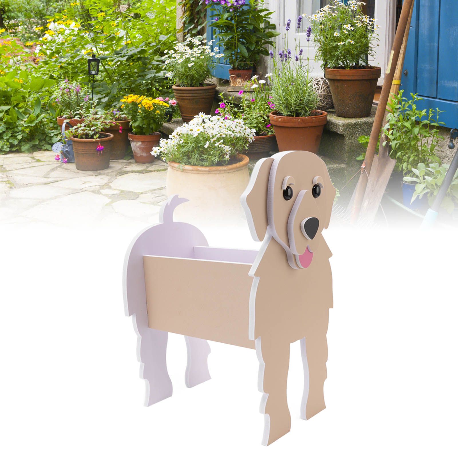 Cute Dog Flower Pot Dog Shape Planter Pot Animal Shaped Plant Container Holder view 12