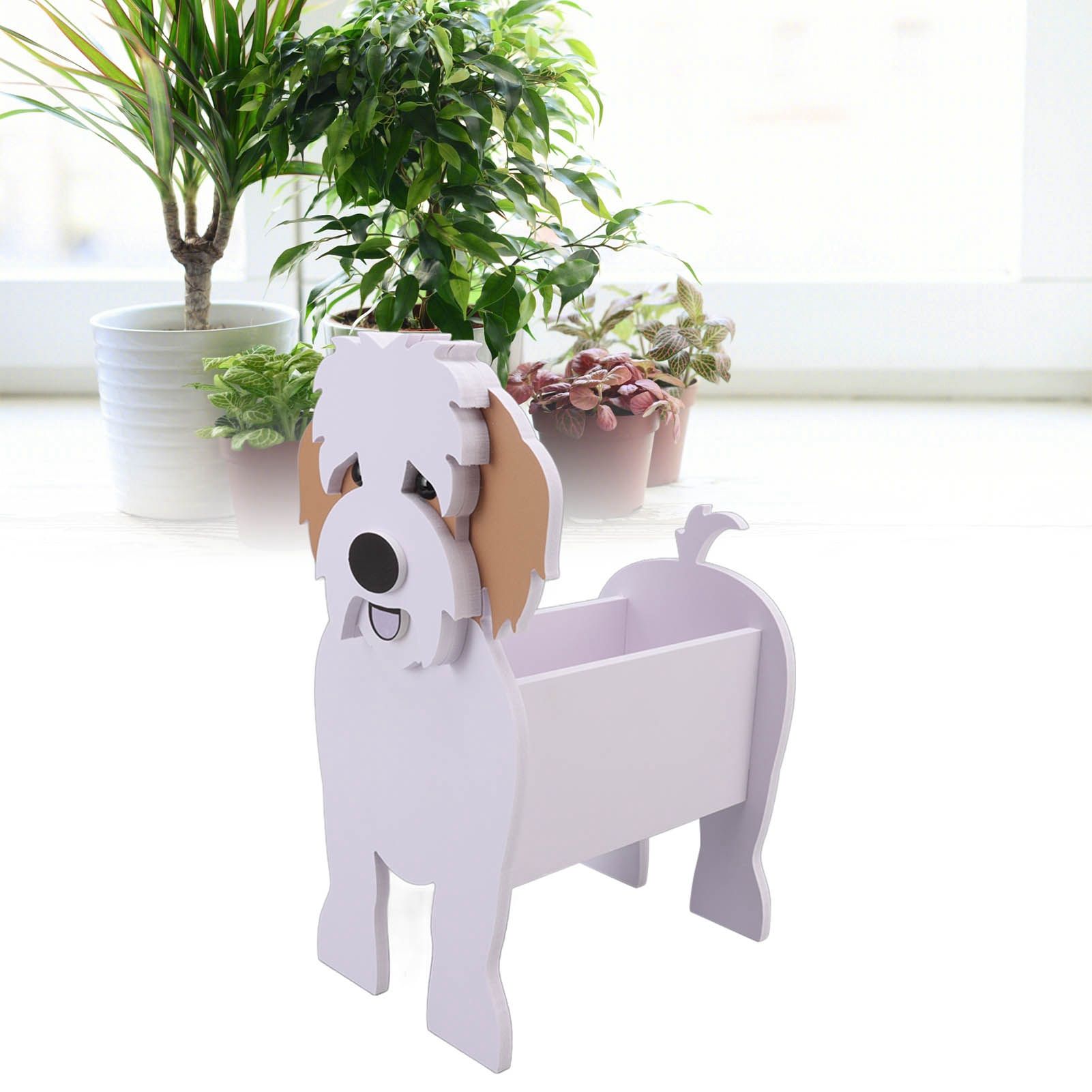 Cute Dog Flower Pot Dog Shaped Planter Pot Handicraft Plant Container Holder view 11