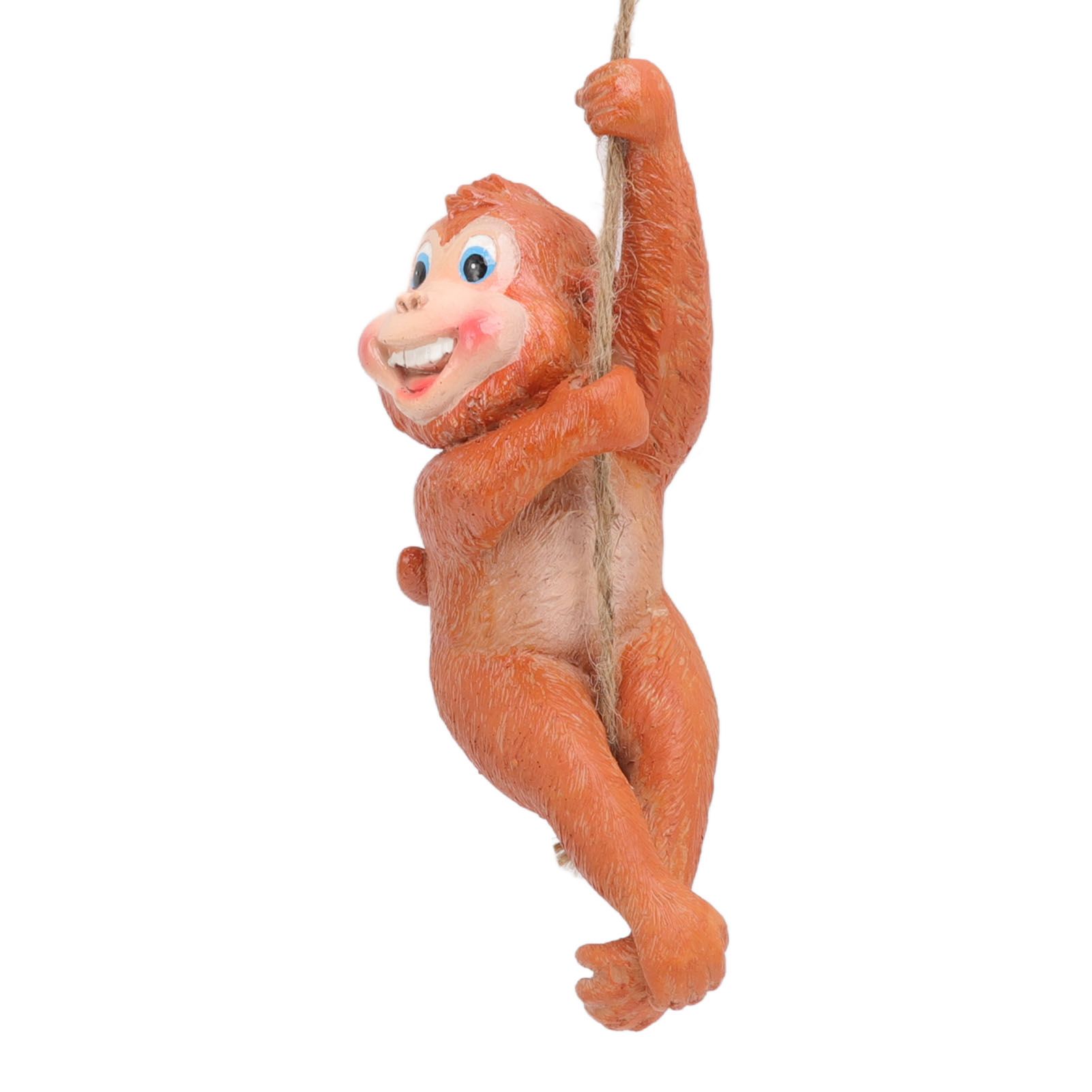 Swing Monkey Statue Ornament Resin Hand Painted Vivid Animal Sculpture Pendant view 2
