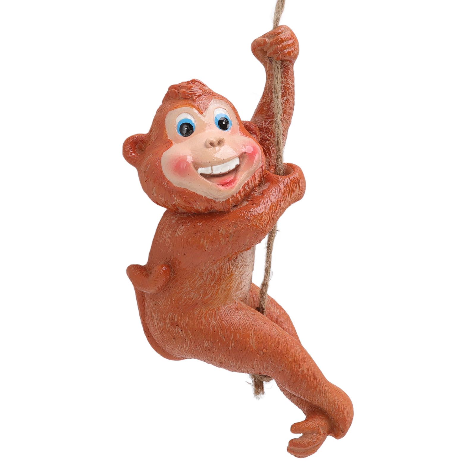 Swing Monkey Statue Ornament Resin Hand Painted Vivid Animal Sculpture Pendant view 4