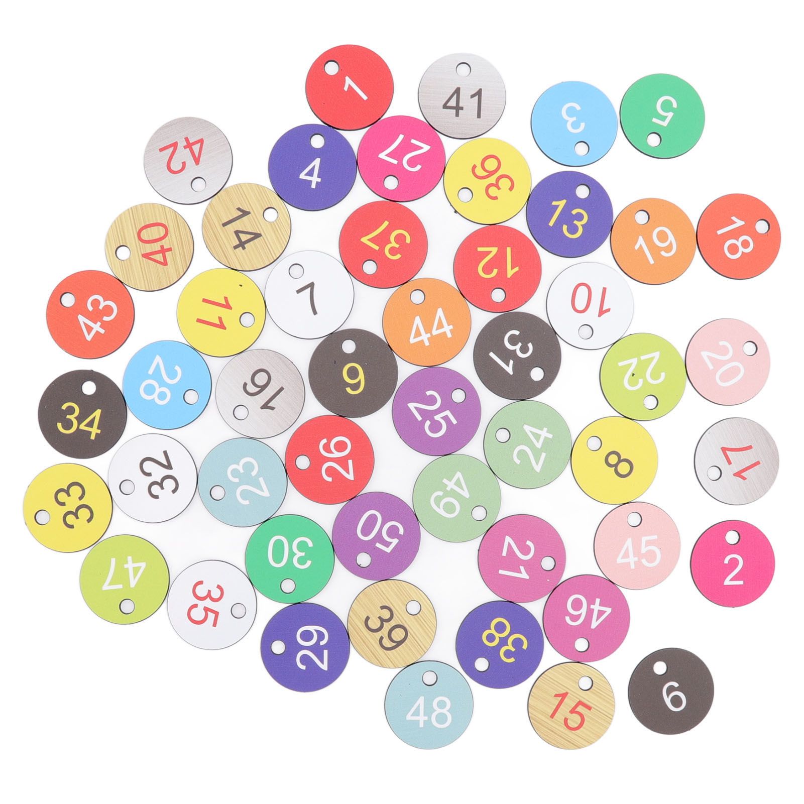 50Pcs Round Plastic Number Tags Plastic Number Labels for Beekeeping Livestock — image 1