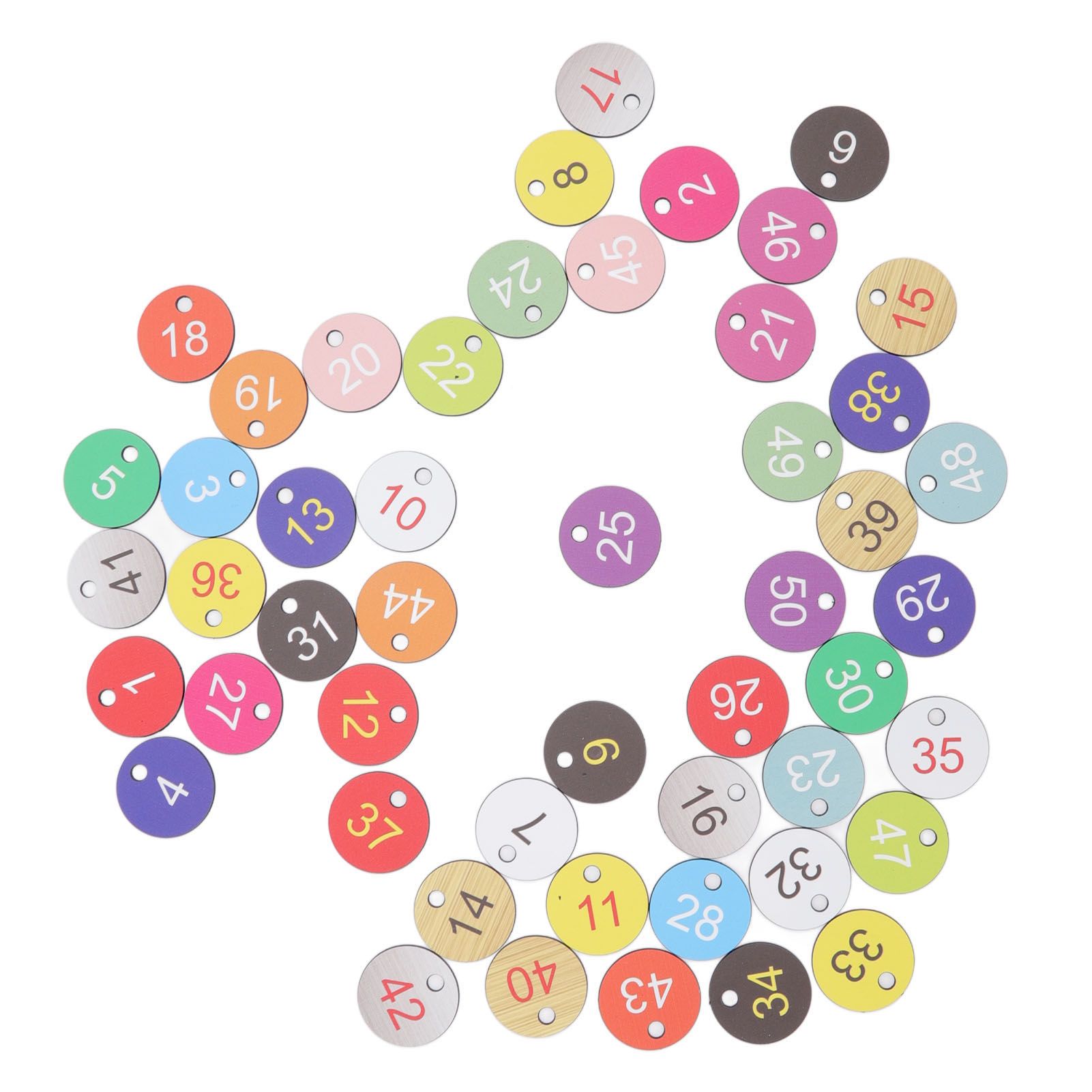 50Pcs Round Plastic Number Tags Plastic Number Labels for Beekeeping Livestock view 2