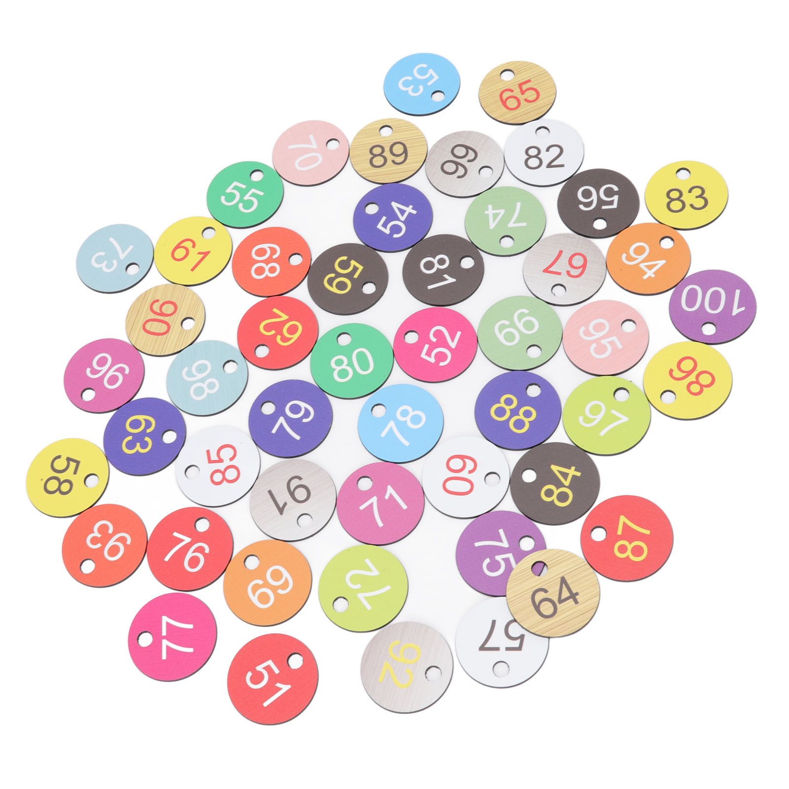 50Pcs Round Plastic Number Tags Plastic Number Labels for Beekeeping Livestock view 2