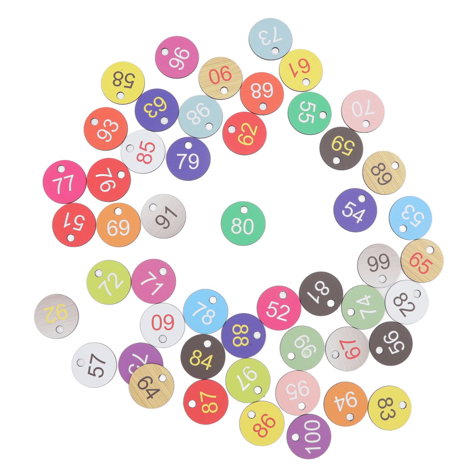 50Pcs Round Plastic Number Tags Plastic Number Labels for Beekeeping Livestock view 5