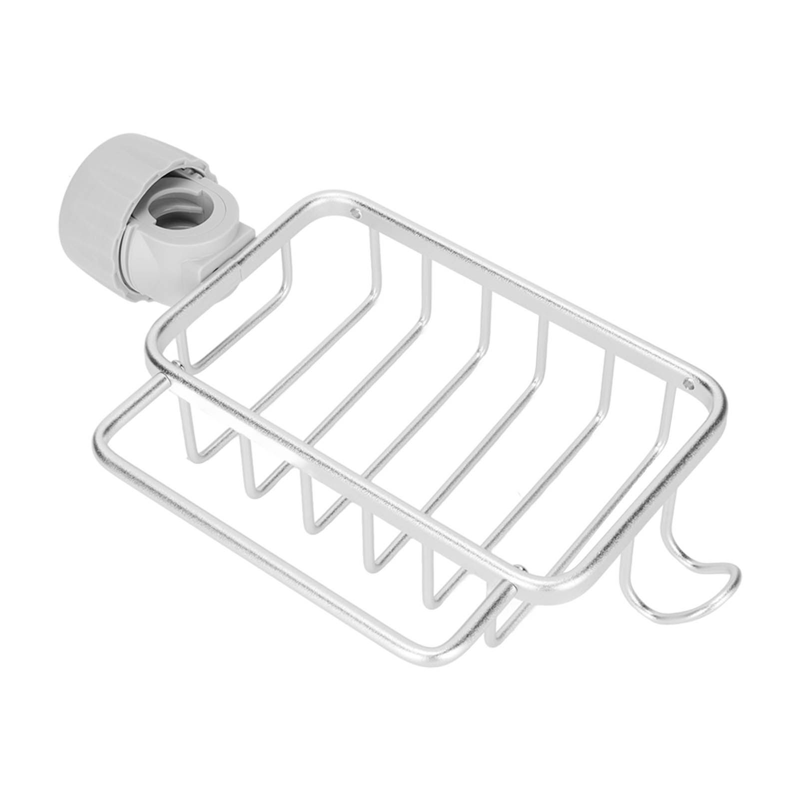 Kitchen Faucet Storage Rack Faucet Sponge Holder Hanging Drain Rack with Towel view 3