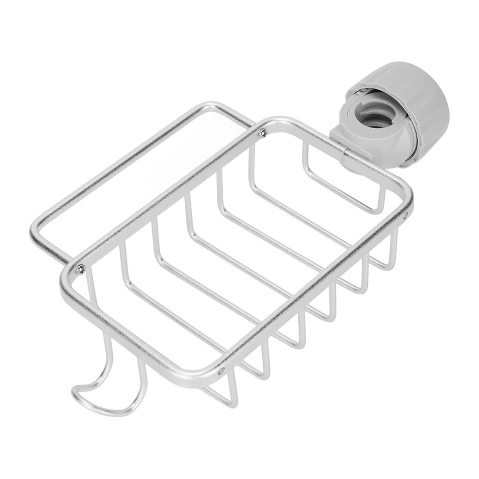 Kitchen Faucet Storage Rack Faucet Sponge Holder Hanging Drain Rack with Towel view 4