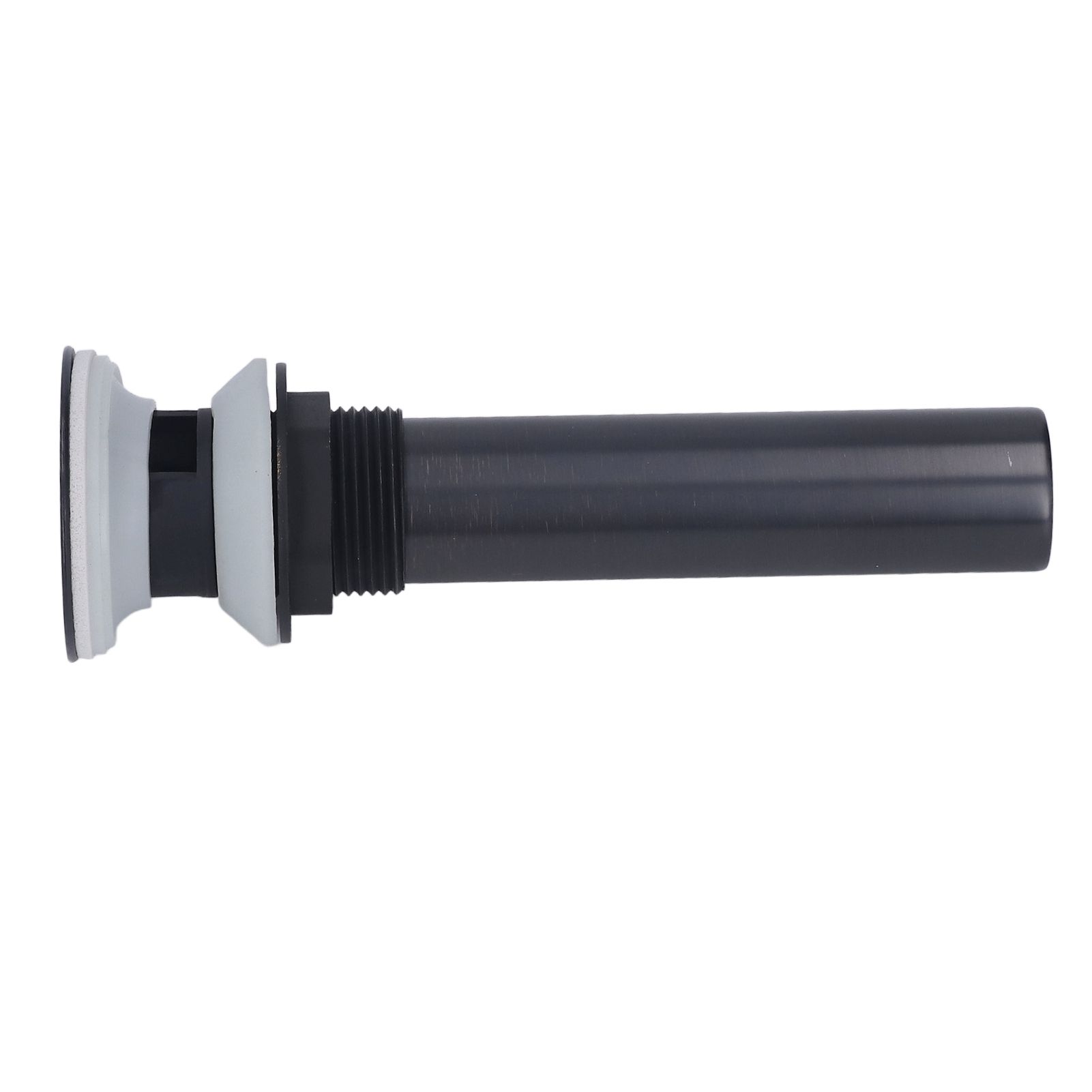 Waste Stopper Press Bounce Drain Assembly Non Overflow Stainless Steel Black view 3
