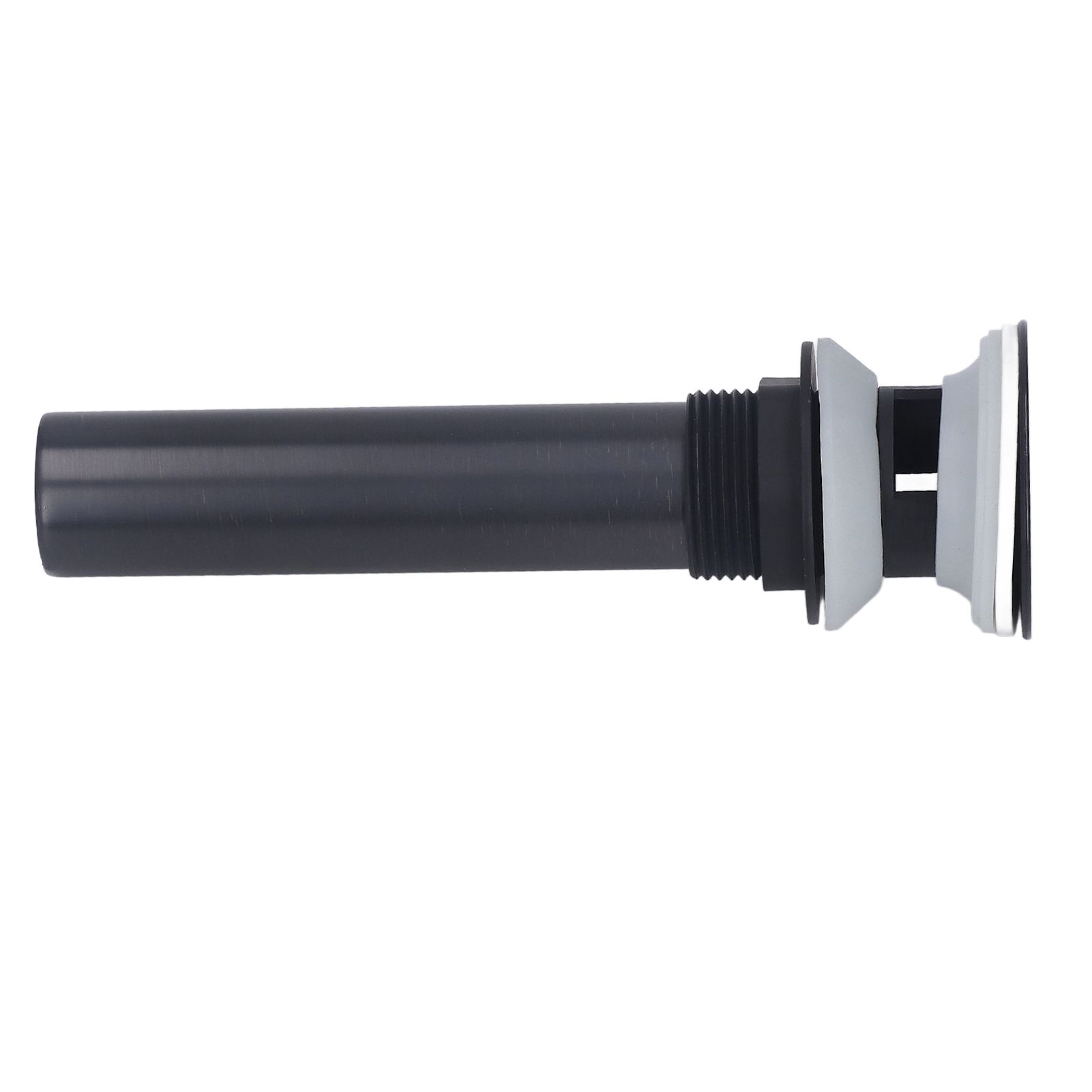Waste Stopper Press Bounce Drain Assembly Non Overflow Stainless Steel Black view 4