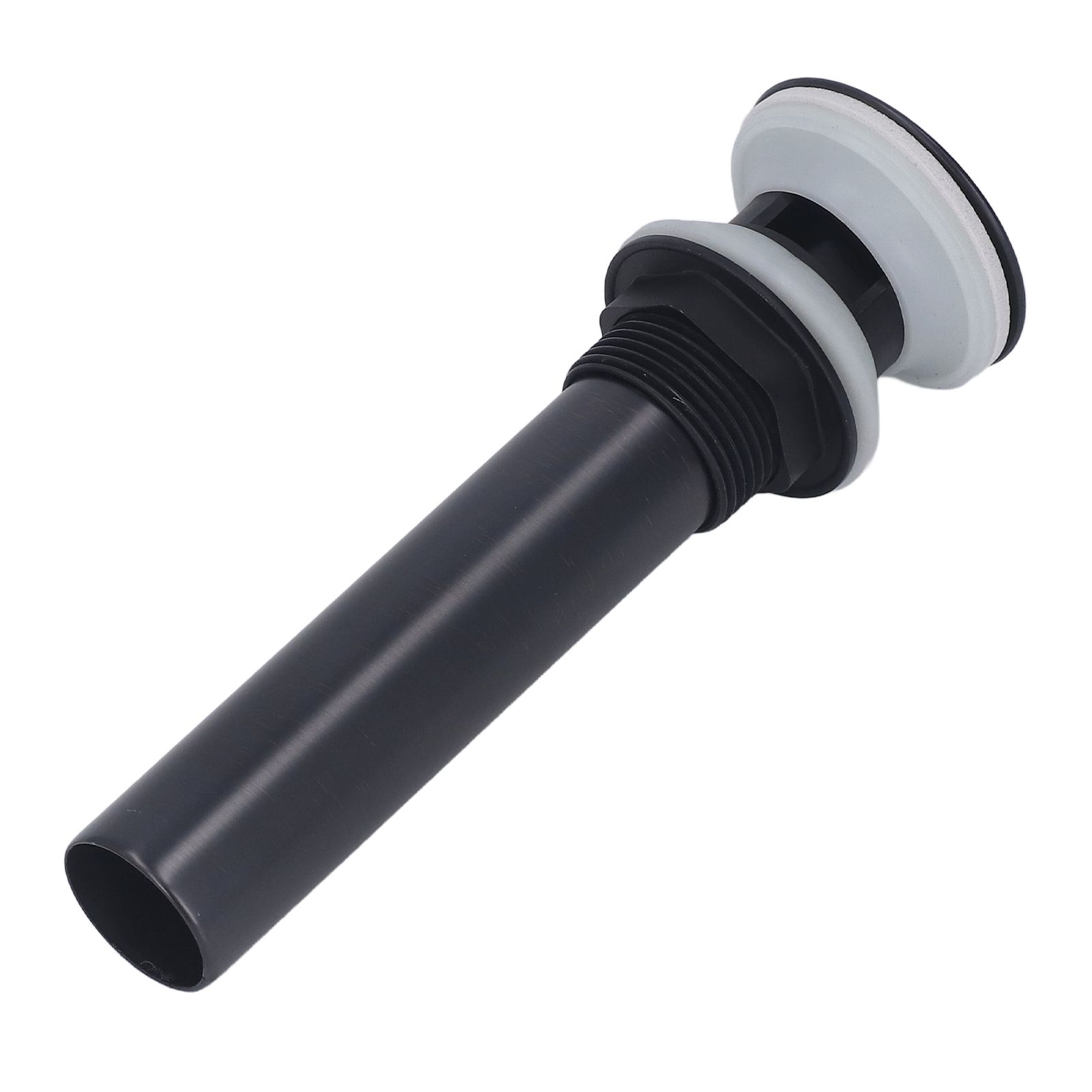 Waste Stopper Press Bounce Drain Assembly Non Overflow Stainless Steel Black view 5