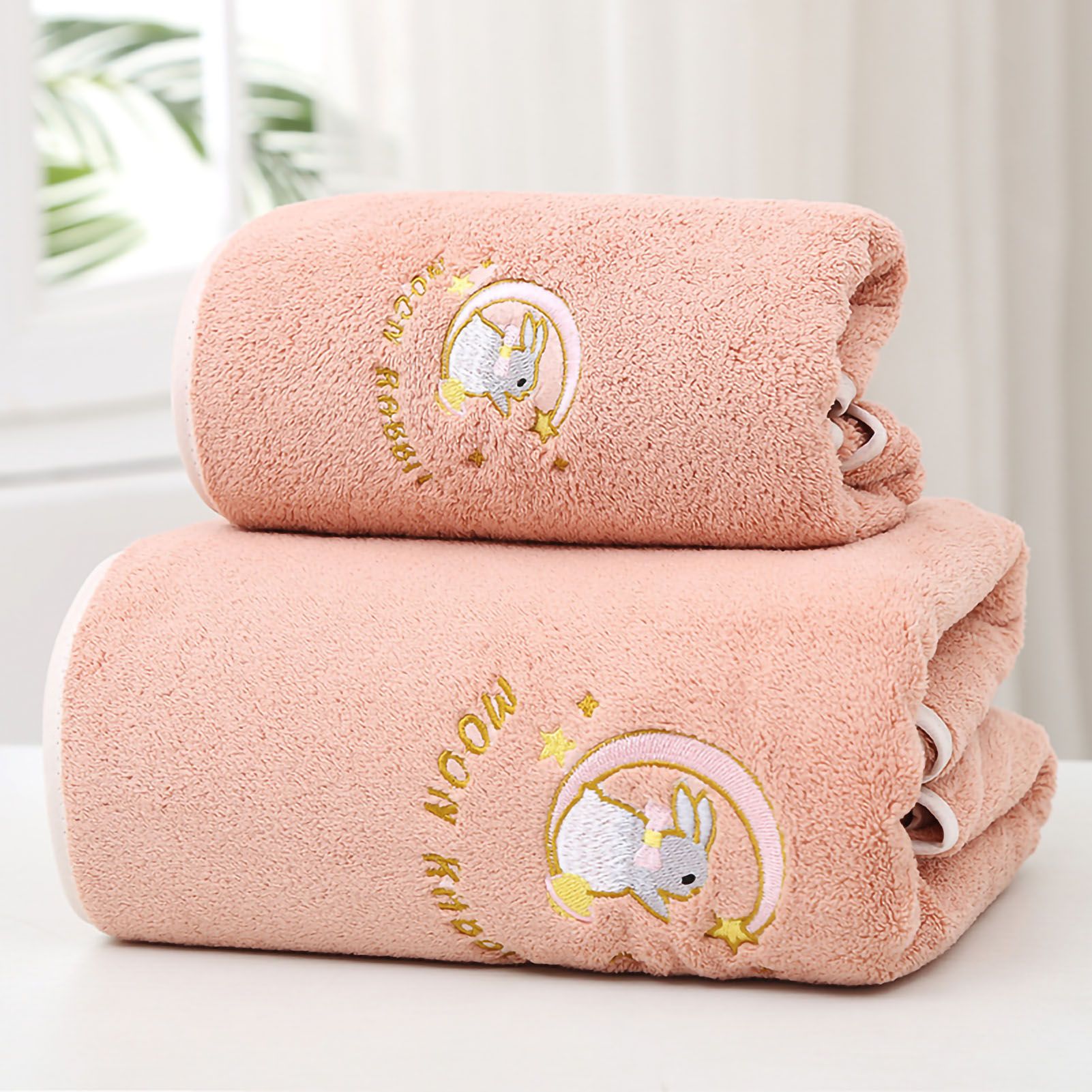 Bath Towel Coral Fleece Water Absorption Soft Thicken Shower Towel for Home — image 1
