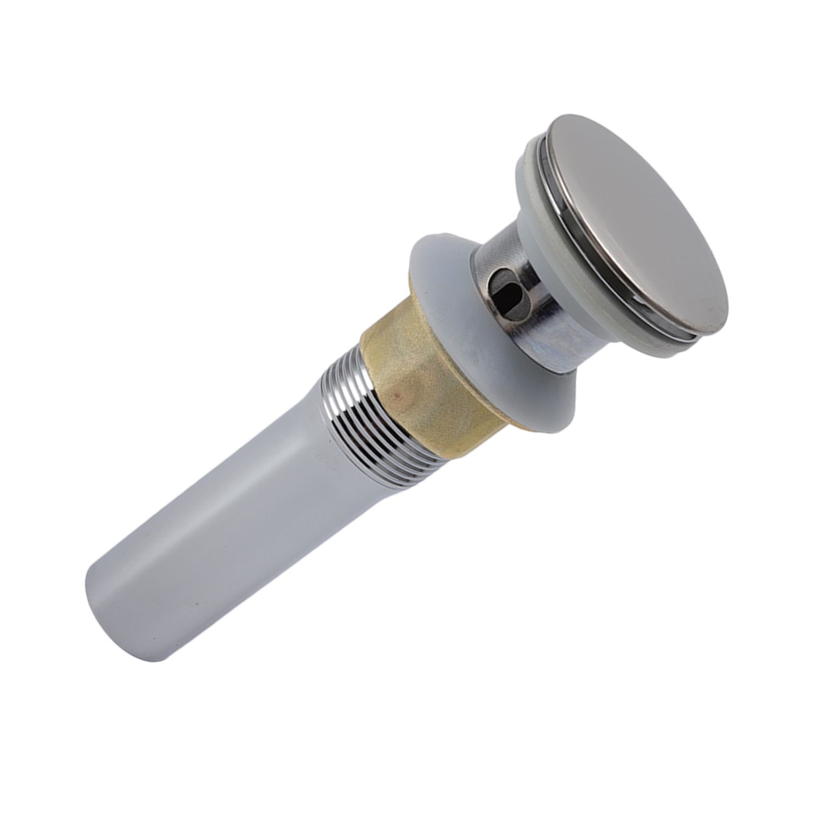 Faucet Sink Pop Up Drain Stopper Press Bounce Drain Electroplating Stainless view 3