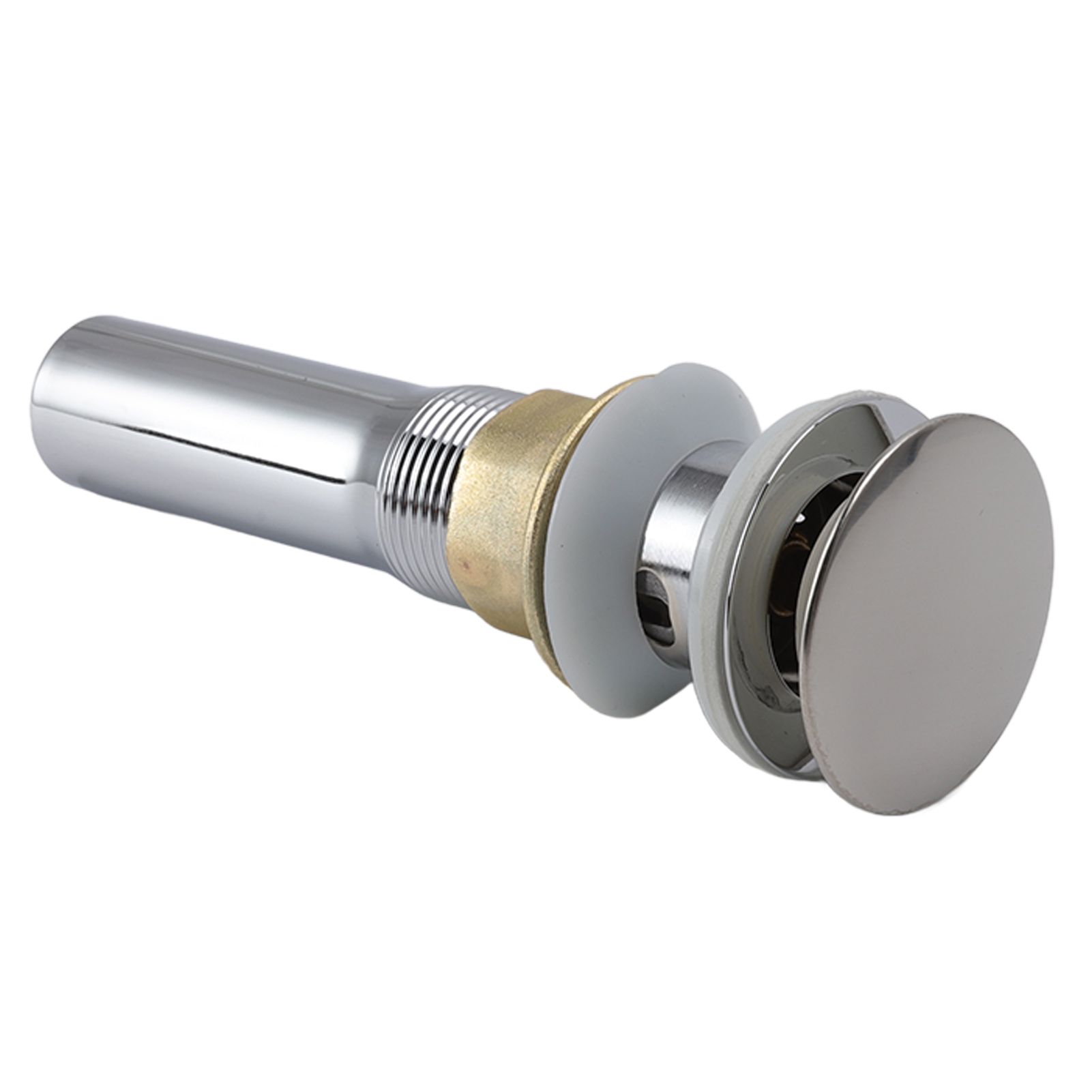 Faucet Sink Pop Up Drain Stopper Press Bounce Drain Electroplating Stainless view 4