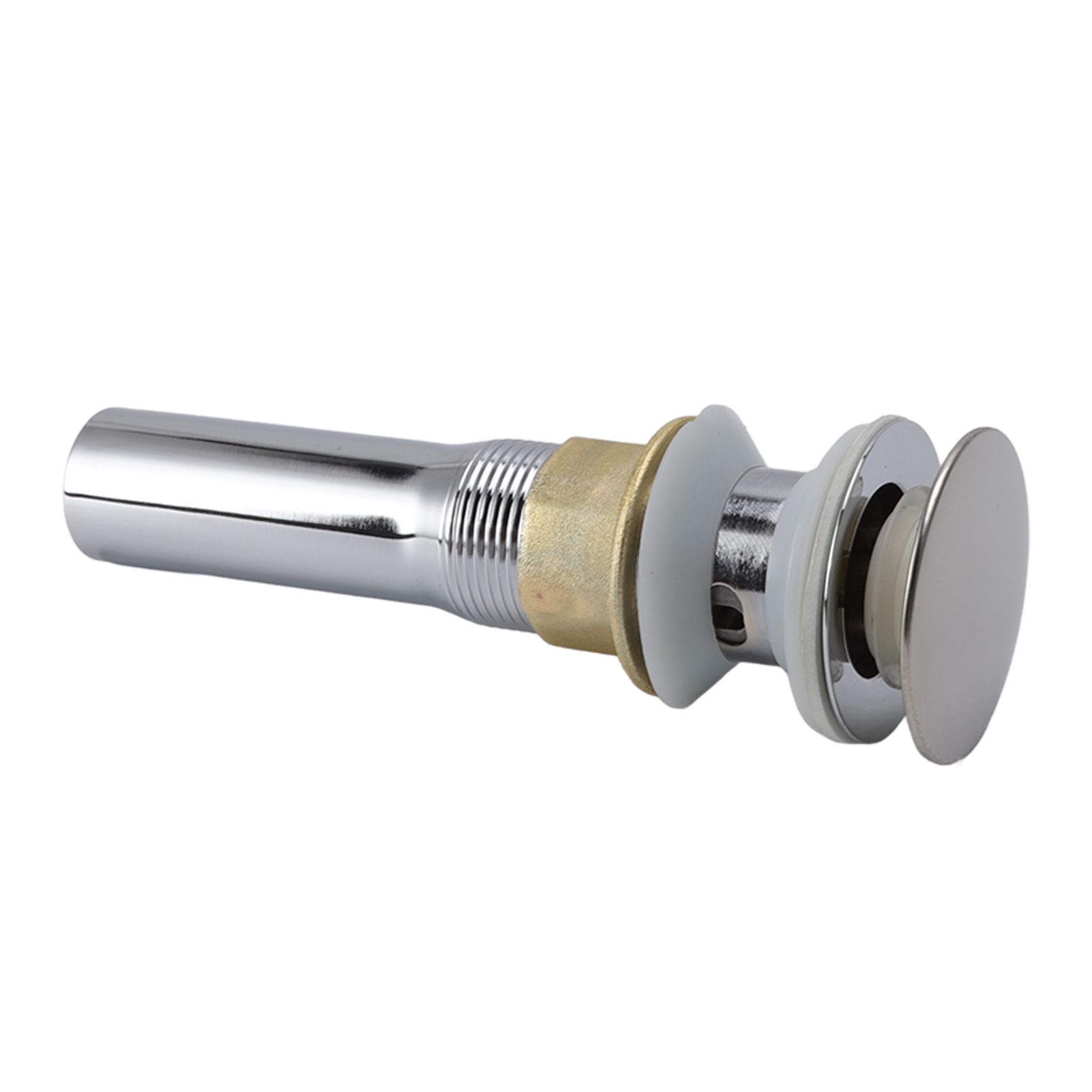 Faucet Sink Pop Up Drain Stopper Press Bounce Drain Electroplating Stainless view 5
