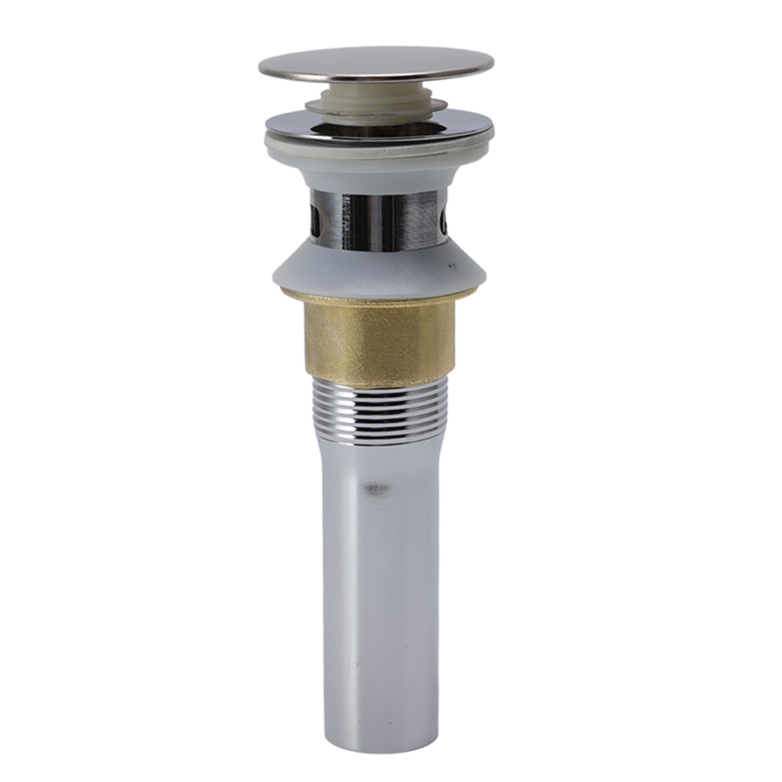 Faucet Sink Pop Up Drain Stopper Press Bounce Drain Electroplating Stainless view 7