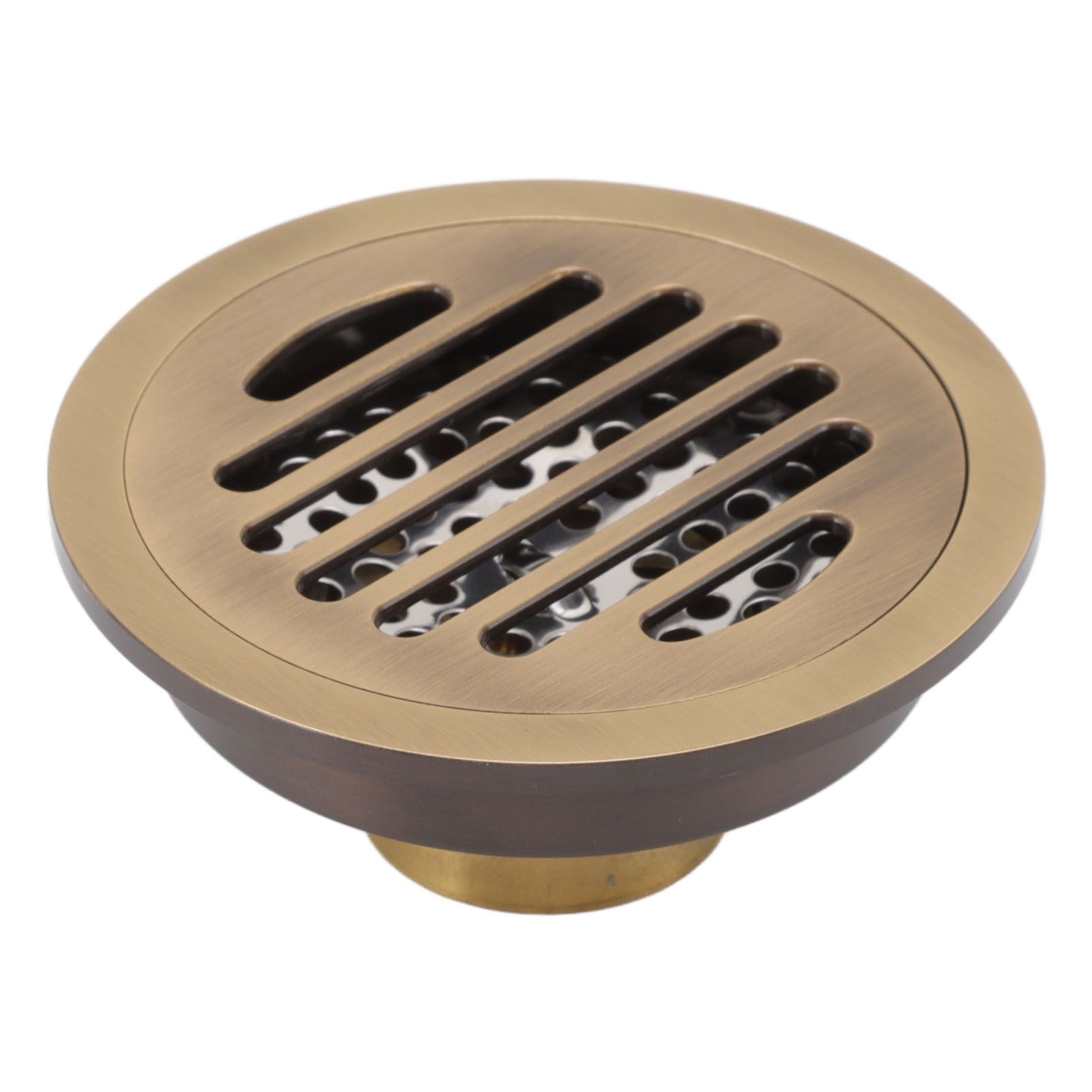 Round Shower Drain Vintage Style Robust Wearproof Sturdy Circle Floor Drain view 8