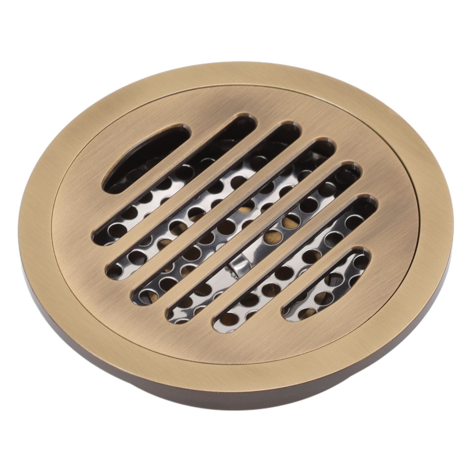 Round Shower Drain Vintage Style Robust Wearproof Sturdy Circle Floor Drain view 9