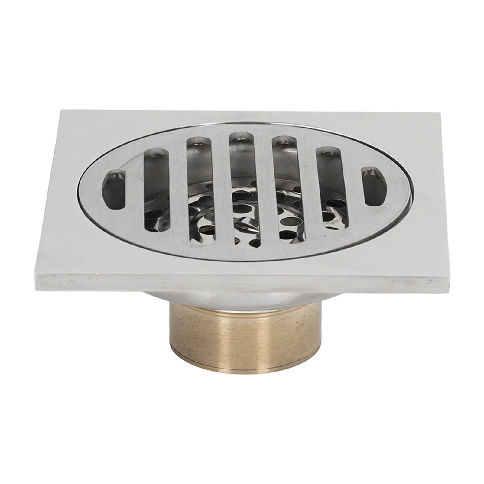 Squared Floor Drain Electroplating Metal High Flow Shower Floor Drain with view 2