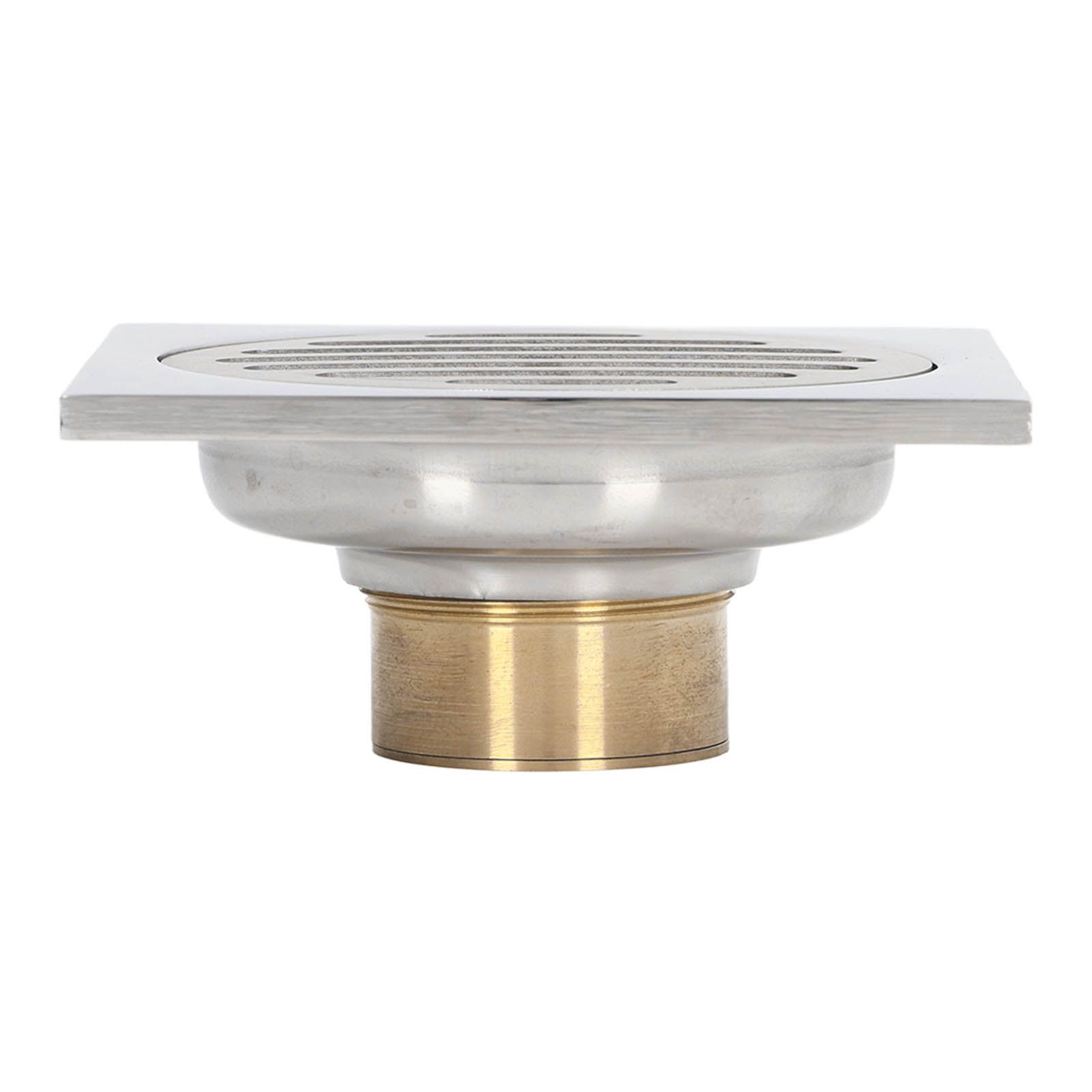 Squared Floor Drain Electroplating Metal High Flow Shower Floor Drain with view 5