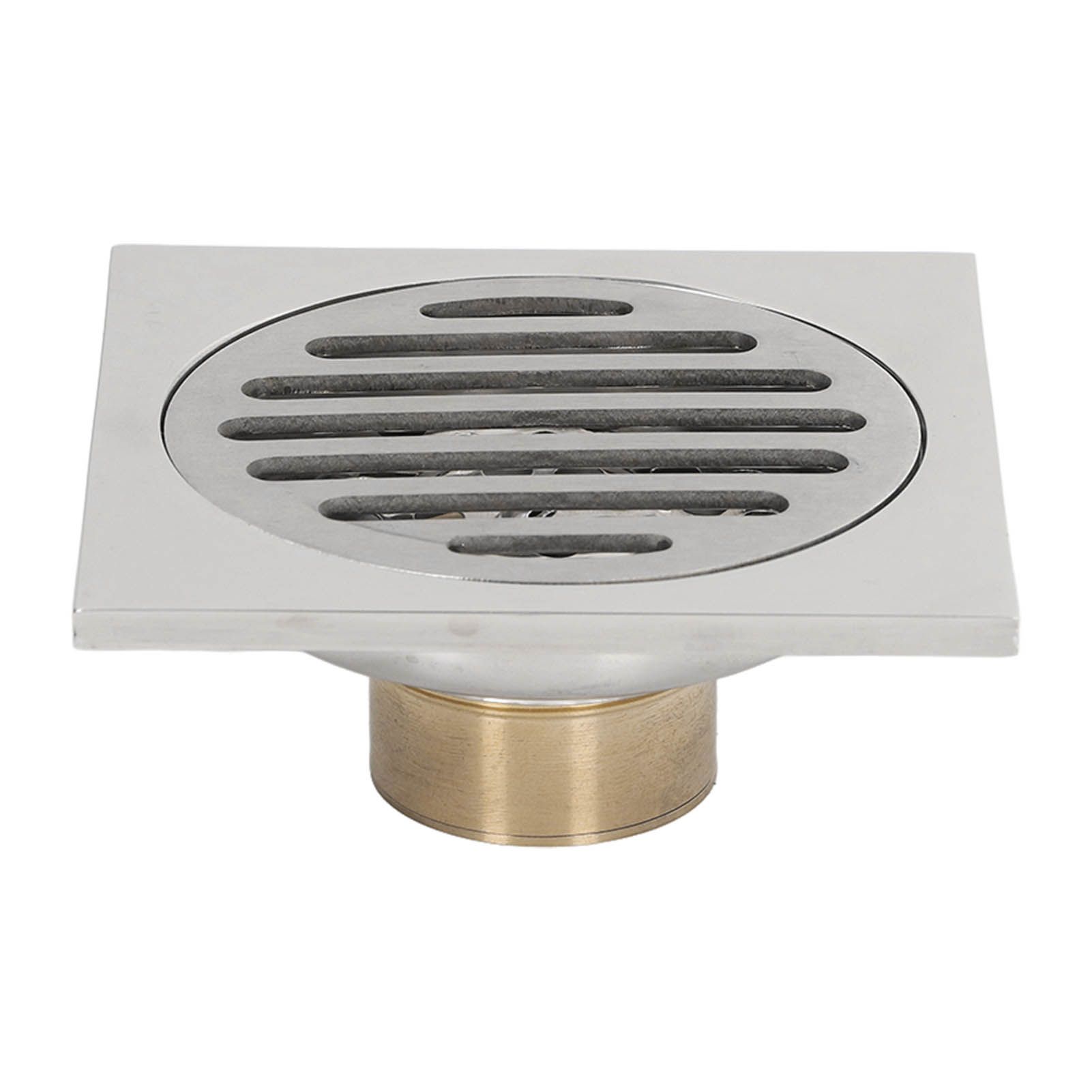 Squared Floor Drain Electroplating Metal High Flow Shower Floor Drain with view 7