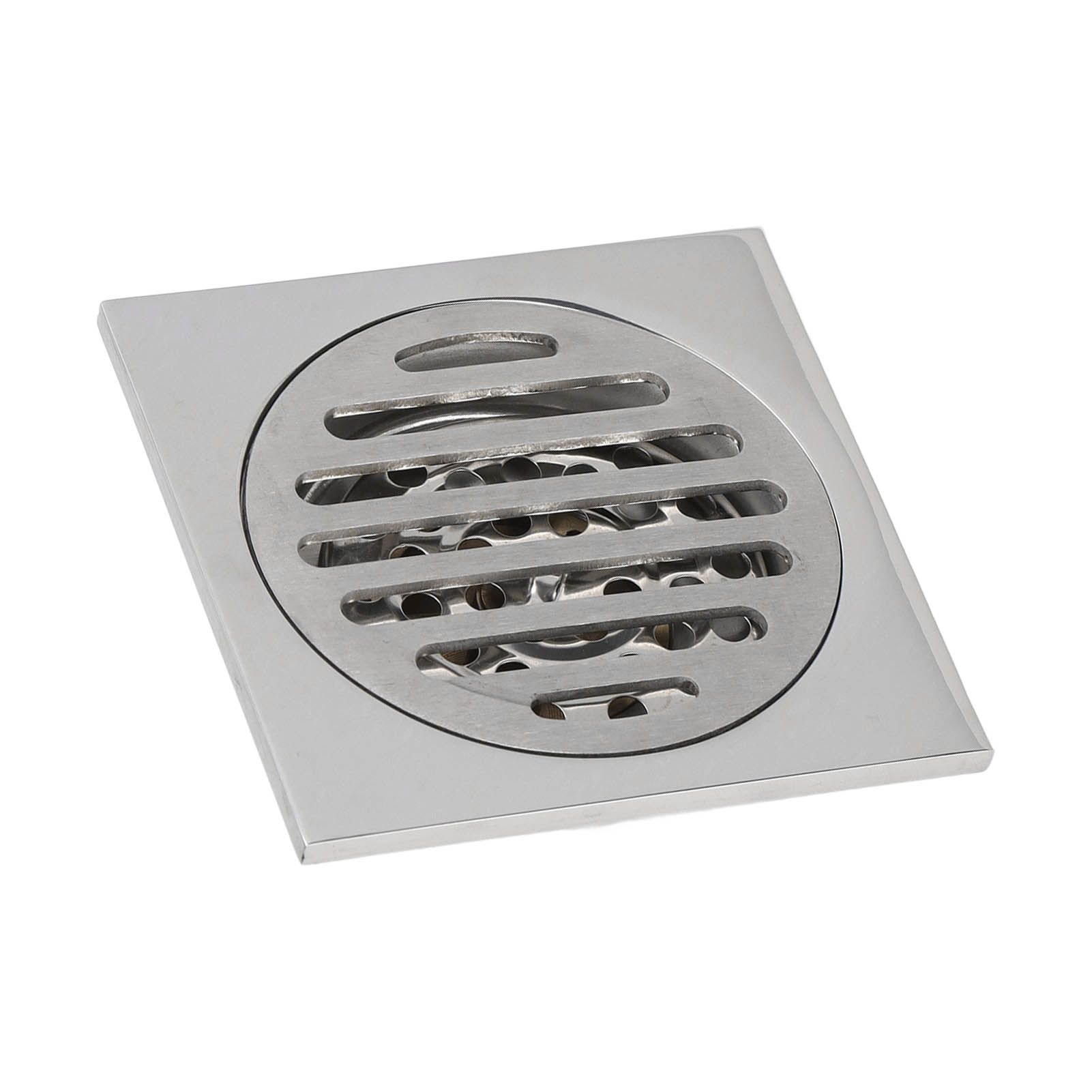 Squared Floor Drain Electroplating Metal High Flow Shower Floor Drain with view 8