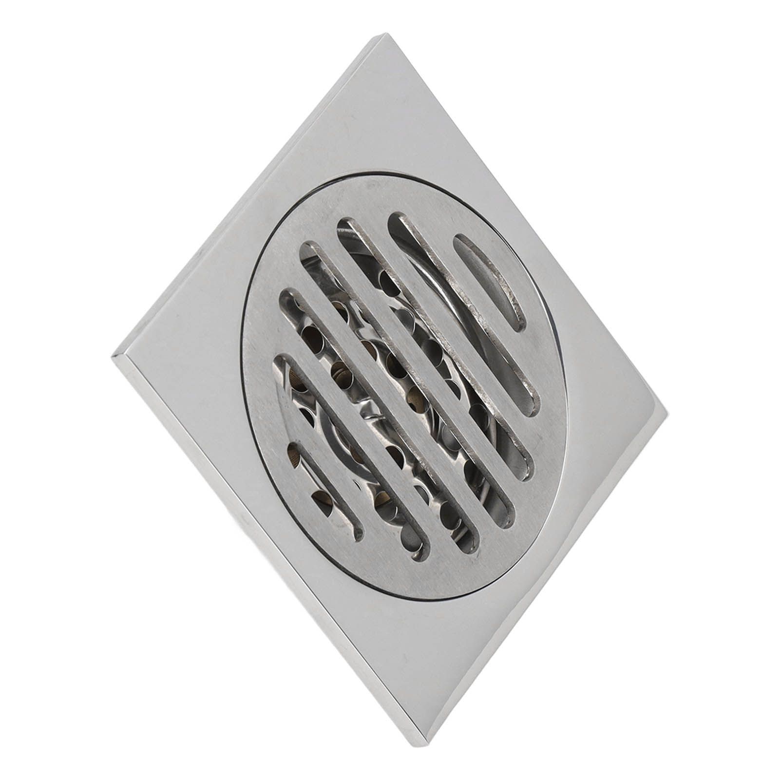 Squared Floor Drain Electroplating Metal High Flow Shower Floor Drain with view 9