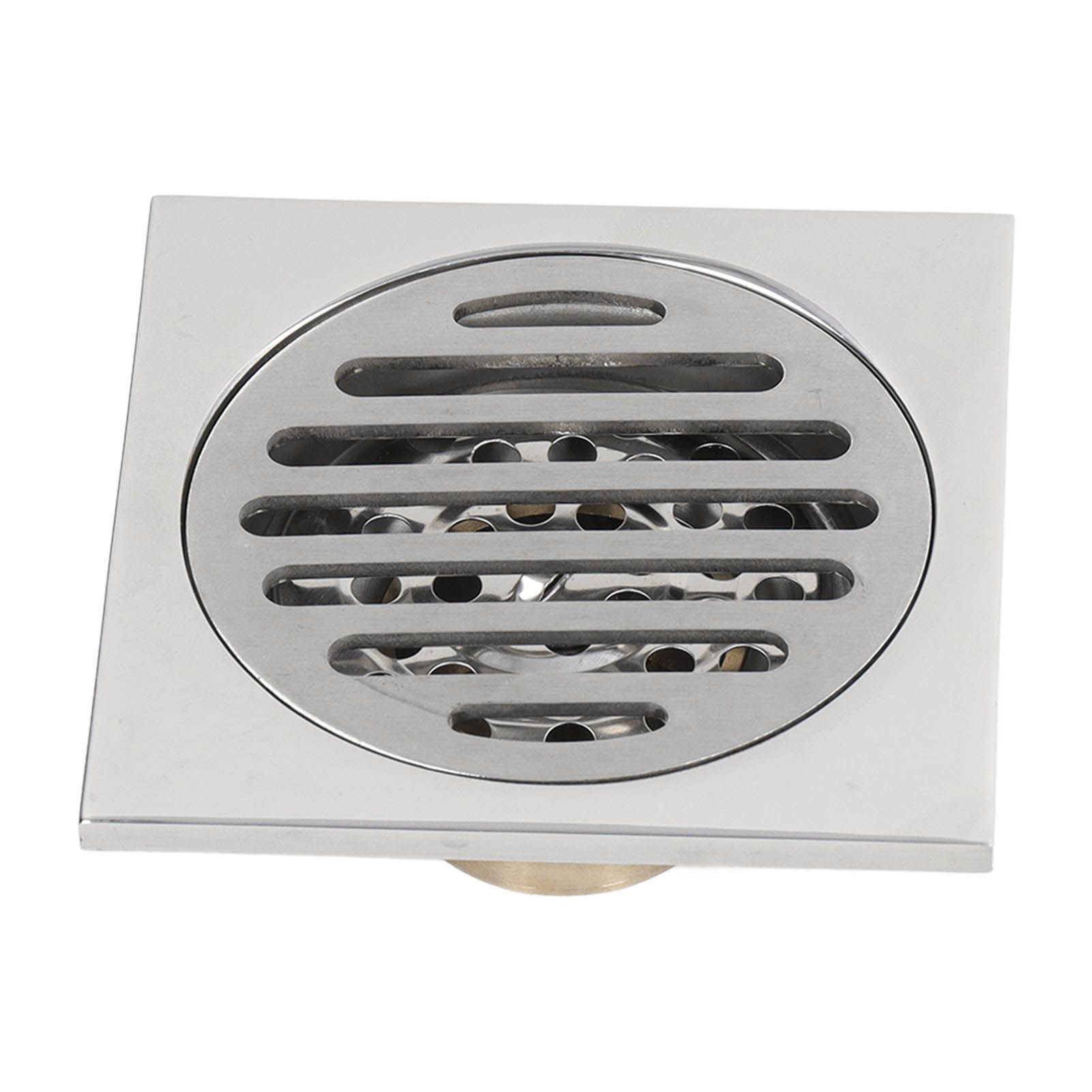 Squared Floor Drain Electroplating Metal High Flow Shower Floor Drain with view 10