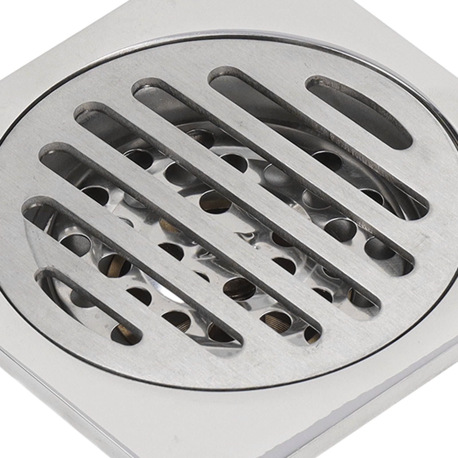 Squared Floor Drain Electroplating Metal High Flow Shower Floor Drain with view 15
