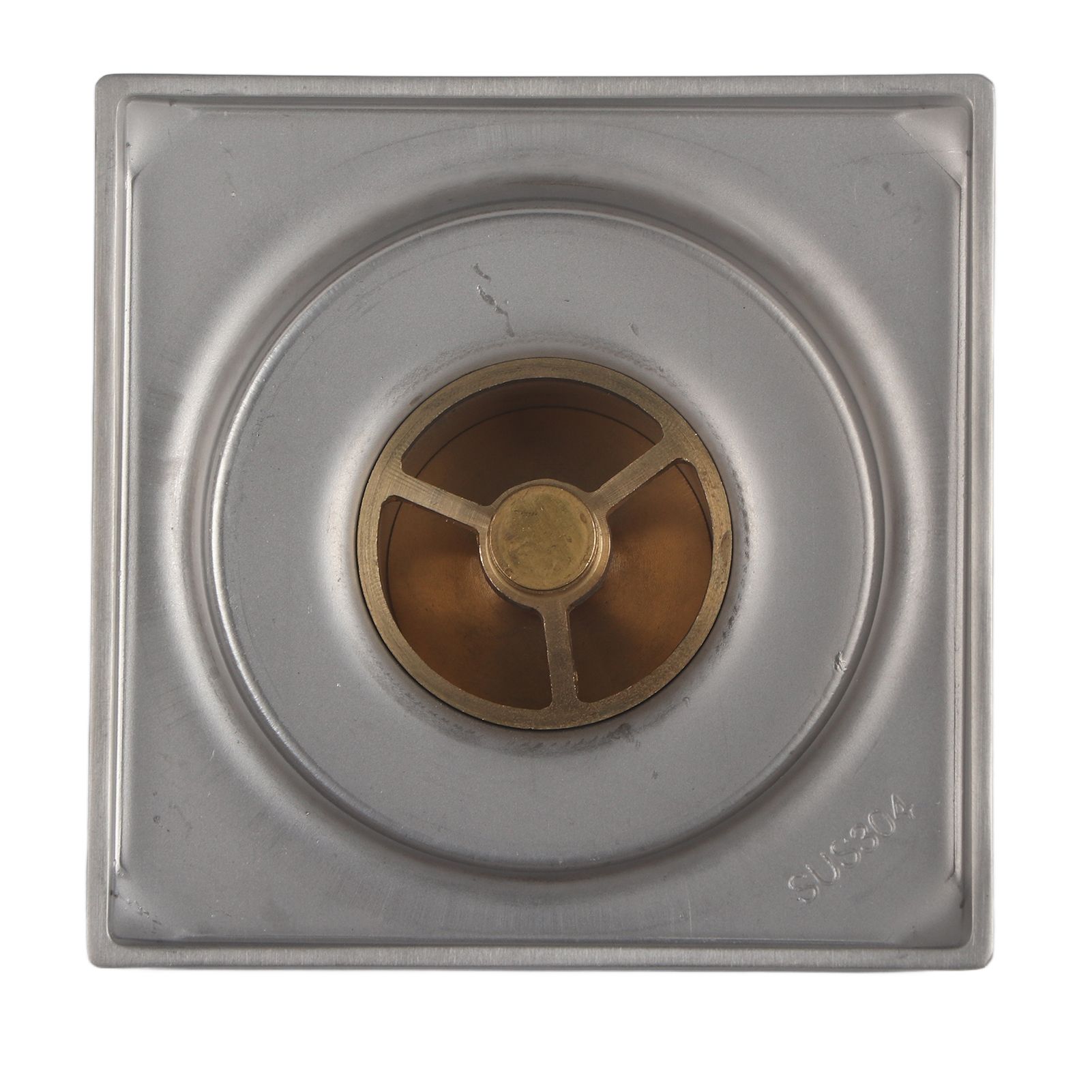 Large Flow Floor Drain Electroplating Squared Glossy Shower Floor Drain with view 8