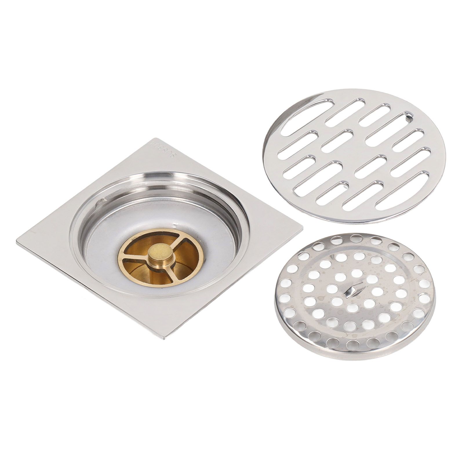 4 Inch Square Floor Drain Odor Proof Insect Proof Shallow Floor Drain with