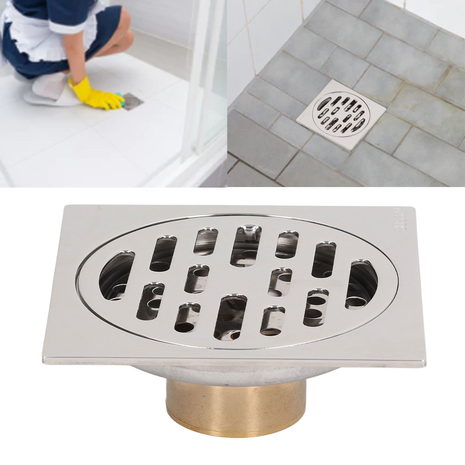 4 Inch Square Floor Drain Odor Proof Insect Proof Shallow Floor Drain with view 11