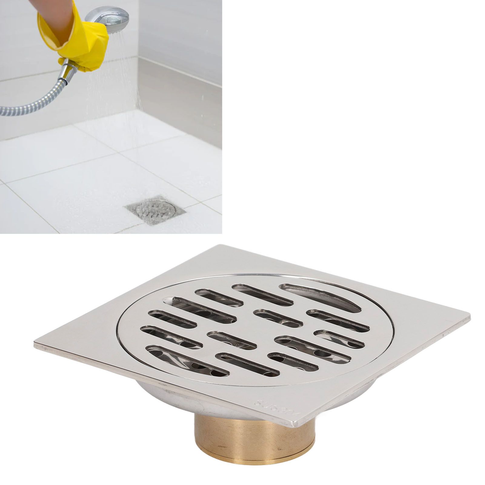 4 Inch Square Floor Drain Odor Proof Insect Proof Shallow Floor Drain with view 12