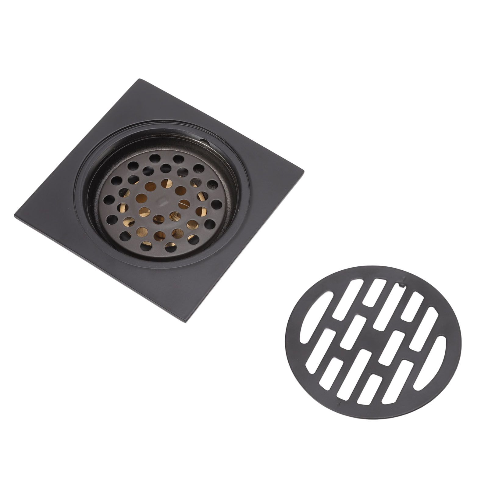 Floor Drain European Style Antique Stainless Steel and Copper Square Shower view 2