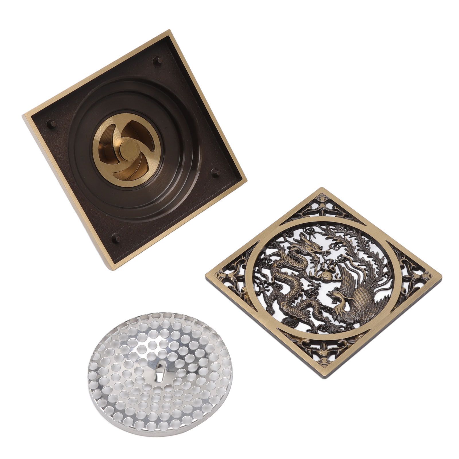Antique Deodorant Floor Drain European Style Square Shower Floor Drain for view 3