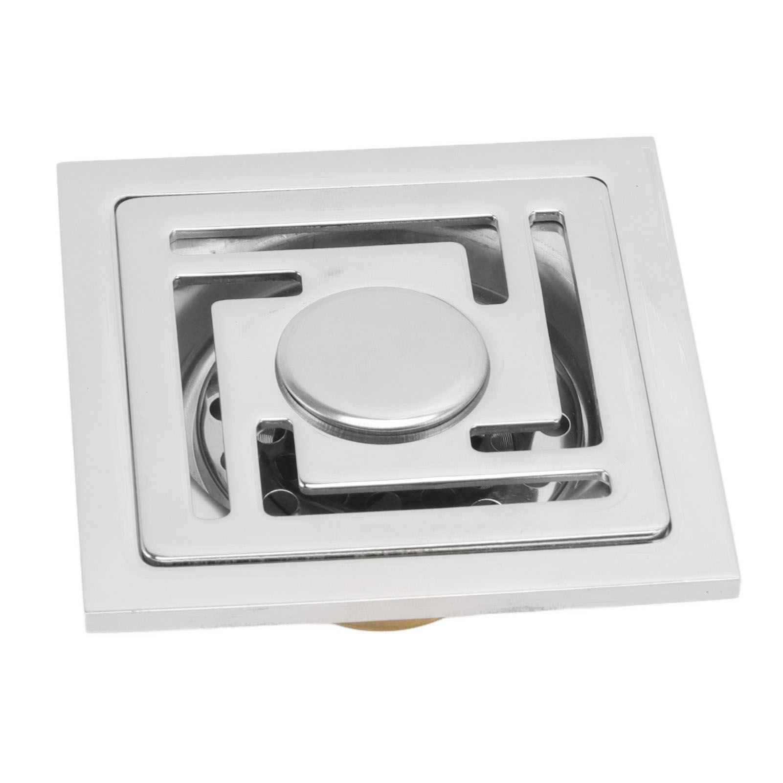 Stainless Steel Floor Drain Square Large Displacement Deodorant Shower Floor view 7