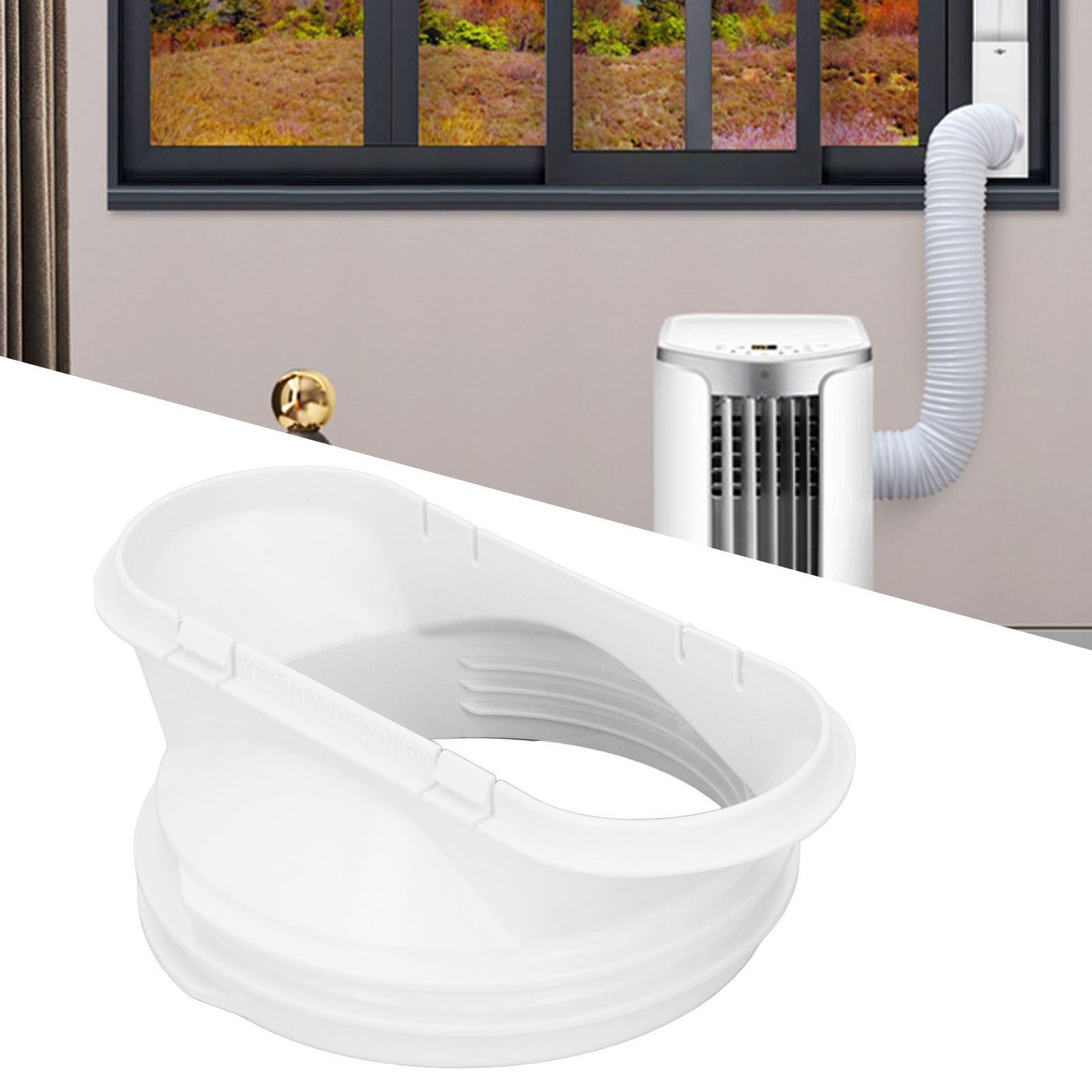 Air Conditioner Window Adapter Flat Mouth Exhaust Hose Connector Tube view 12