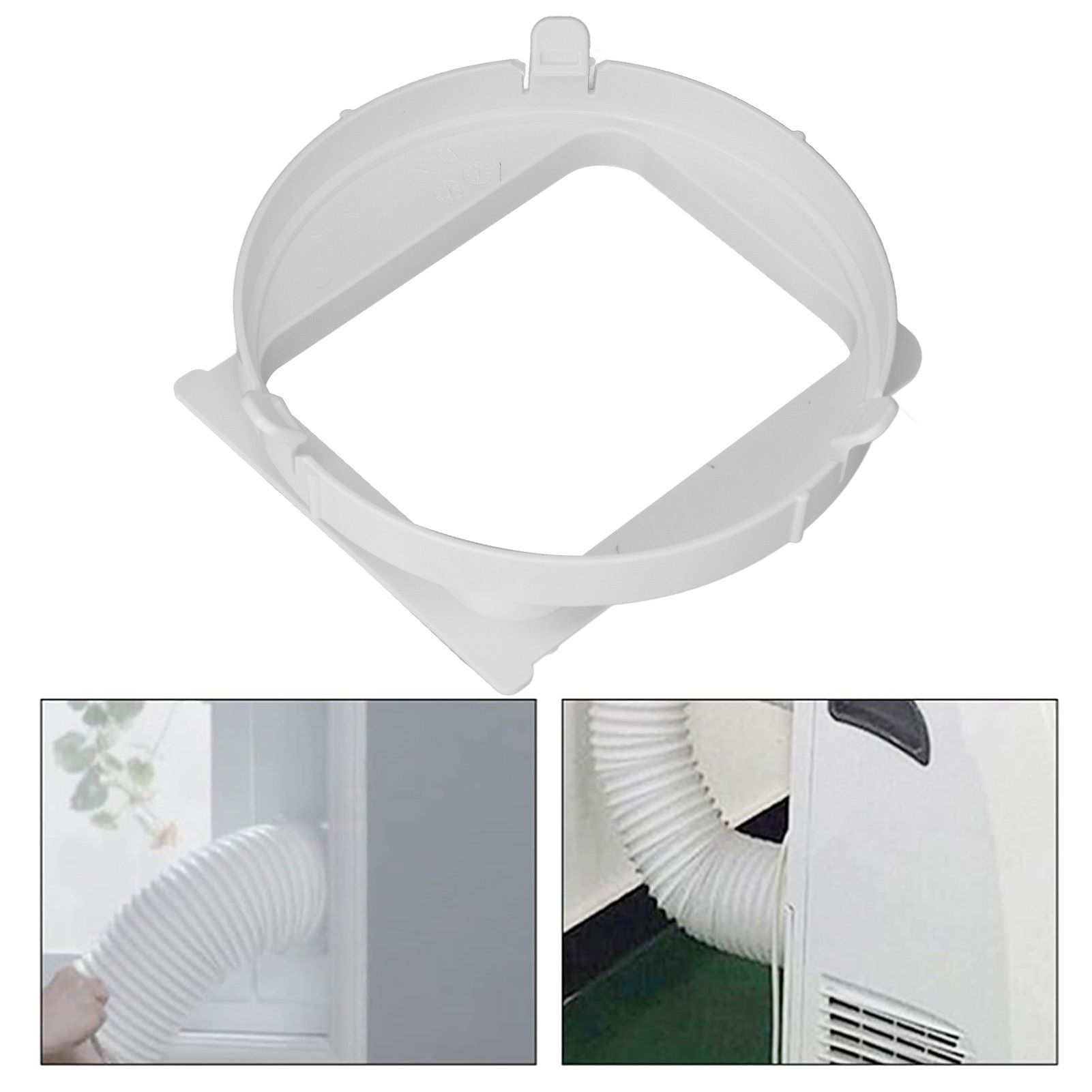 Portable Air Conditioner Exhaust Hose Connector Adapter Coupler Square Exhaust view 12